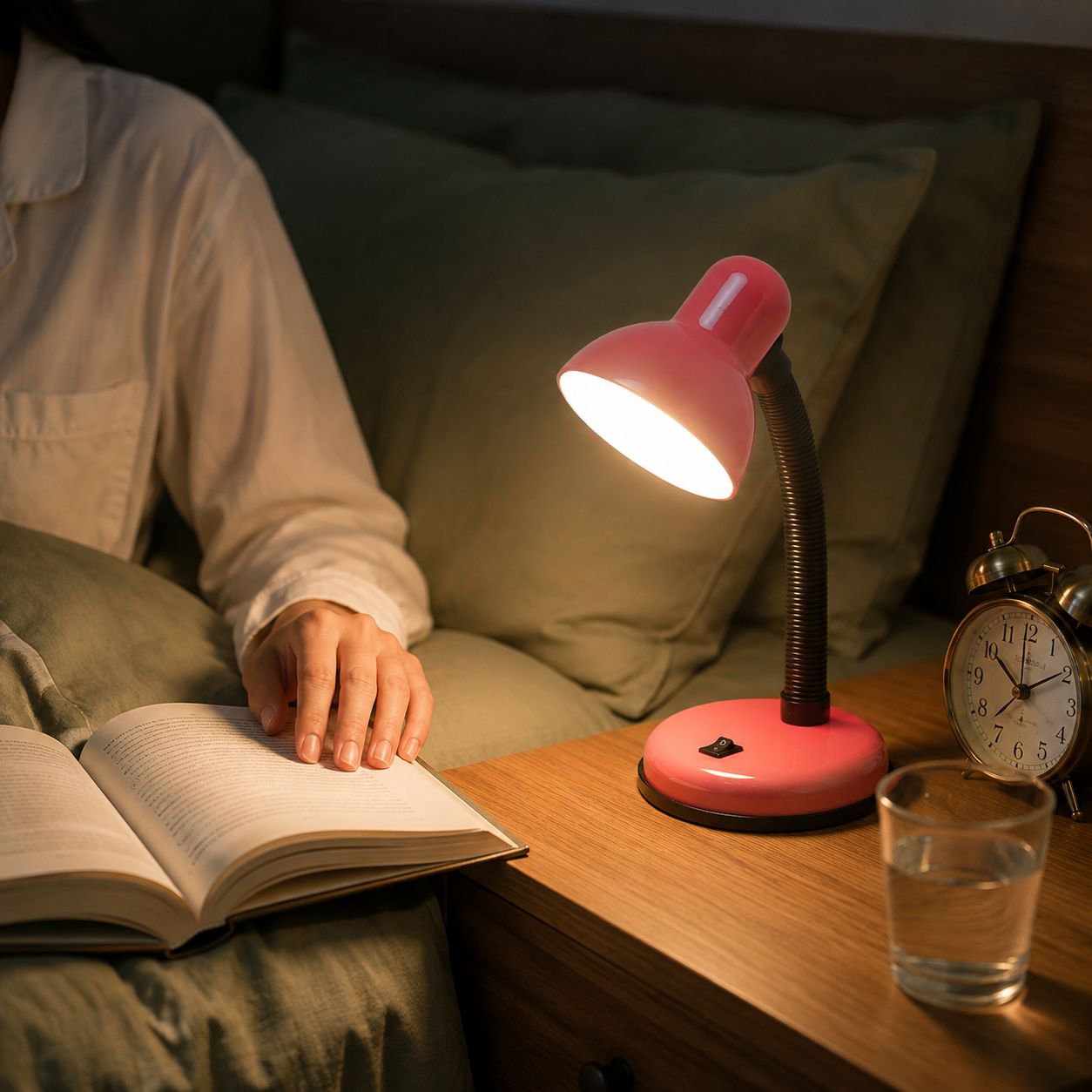 Adjustable plug-in desk lamp for office use