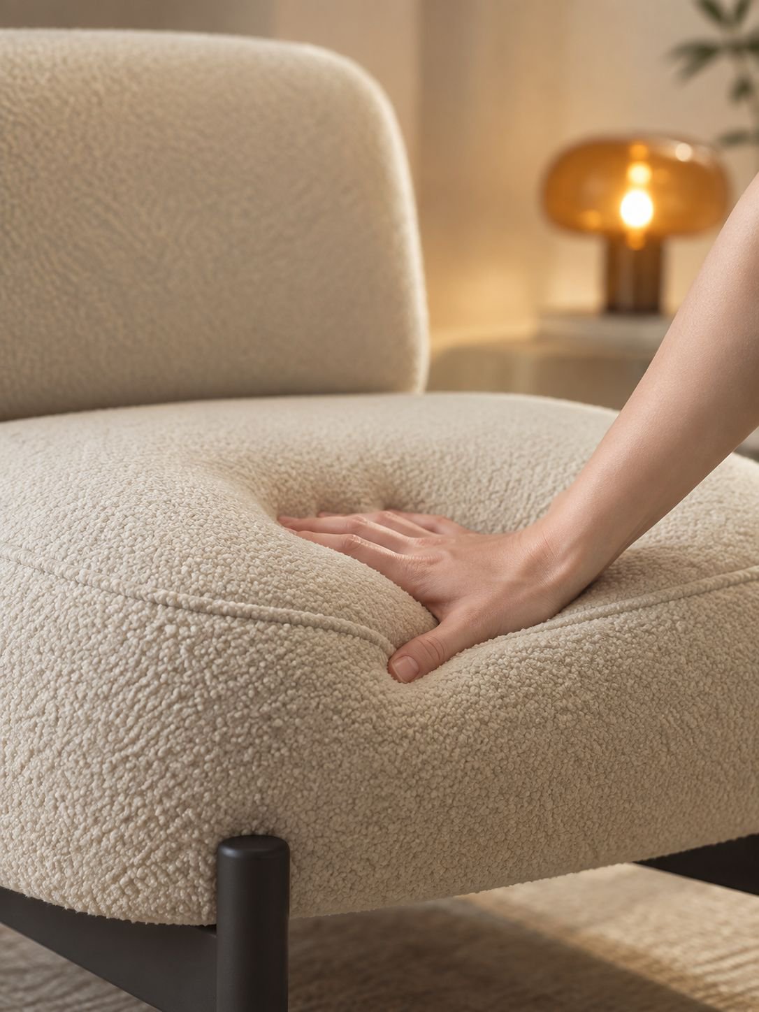 Bequemer Polstersessel im Crème-Stil