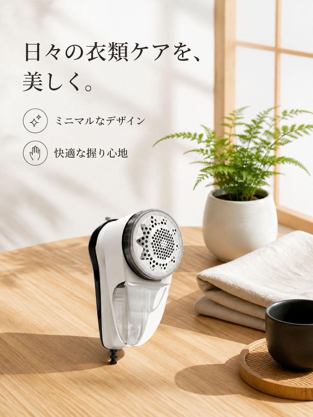 携帯型電動衣類毛玉クリーナー