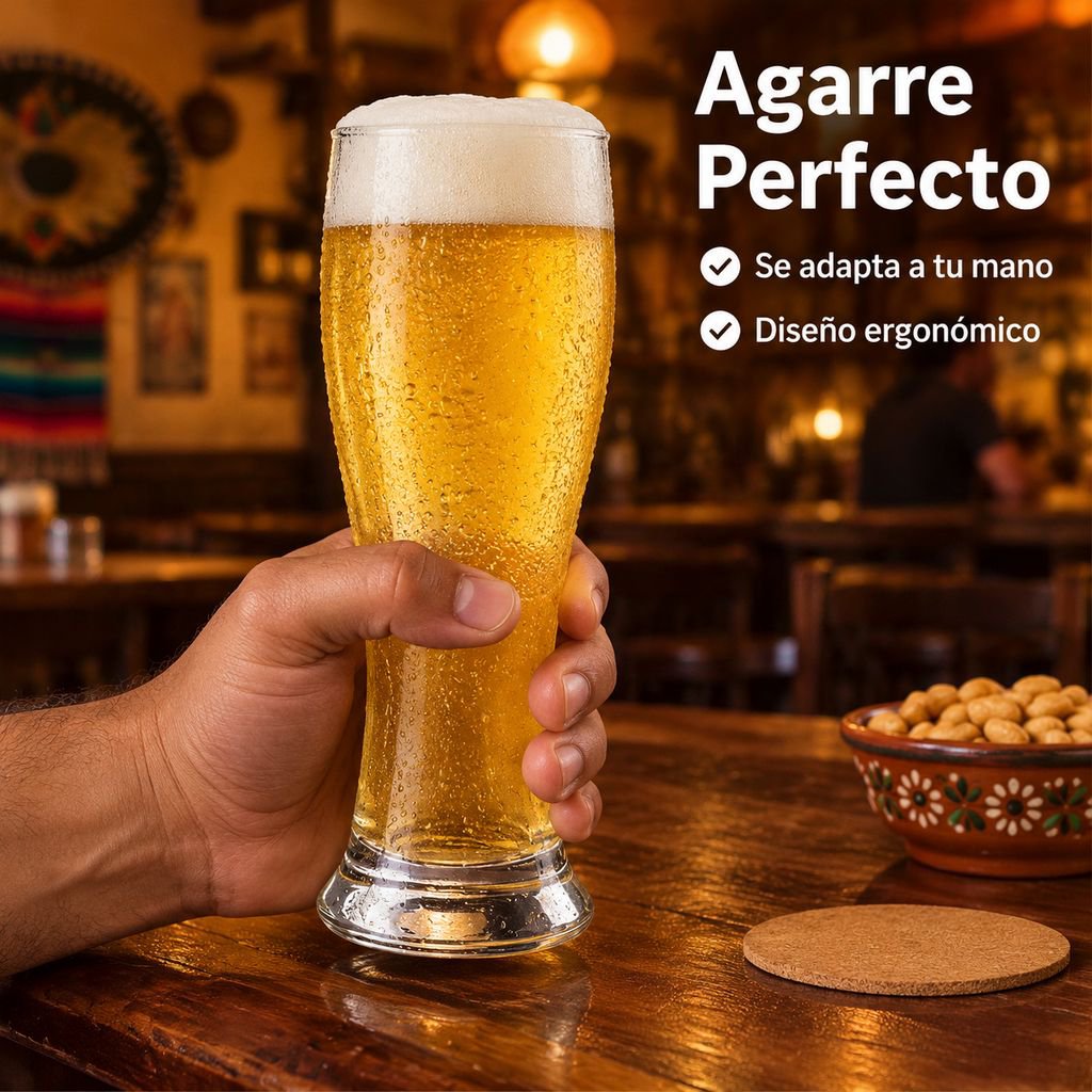 Jarra de Cerveza de Vidrio Grueso Gran Capacidad Vaso para Bar