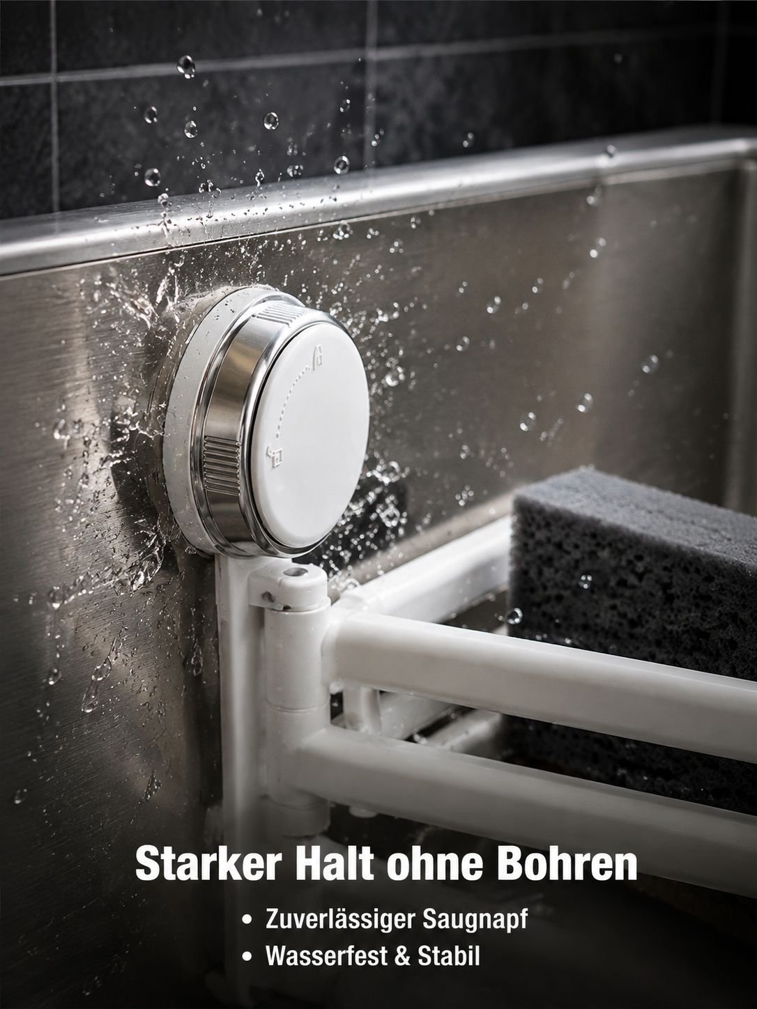 Multifunktionale drehbare Abtropfablage für Spüle und Fensterbank