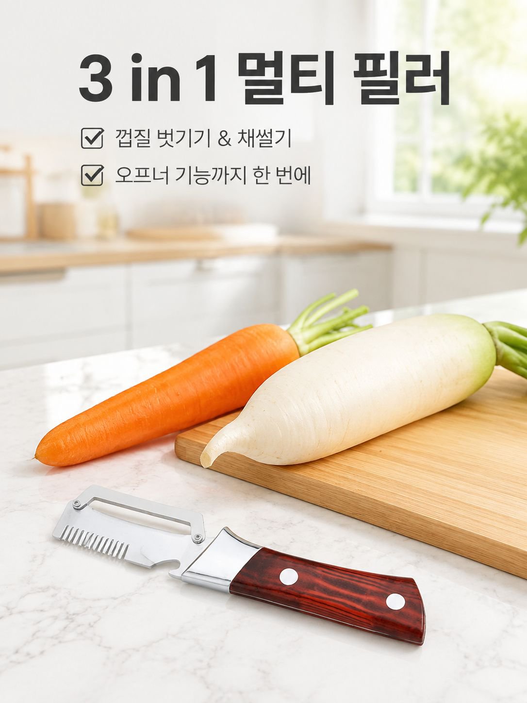 채썰기 겸 껍질 벗기기