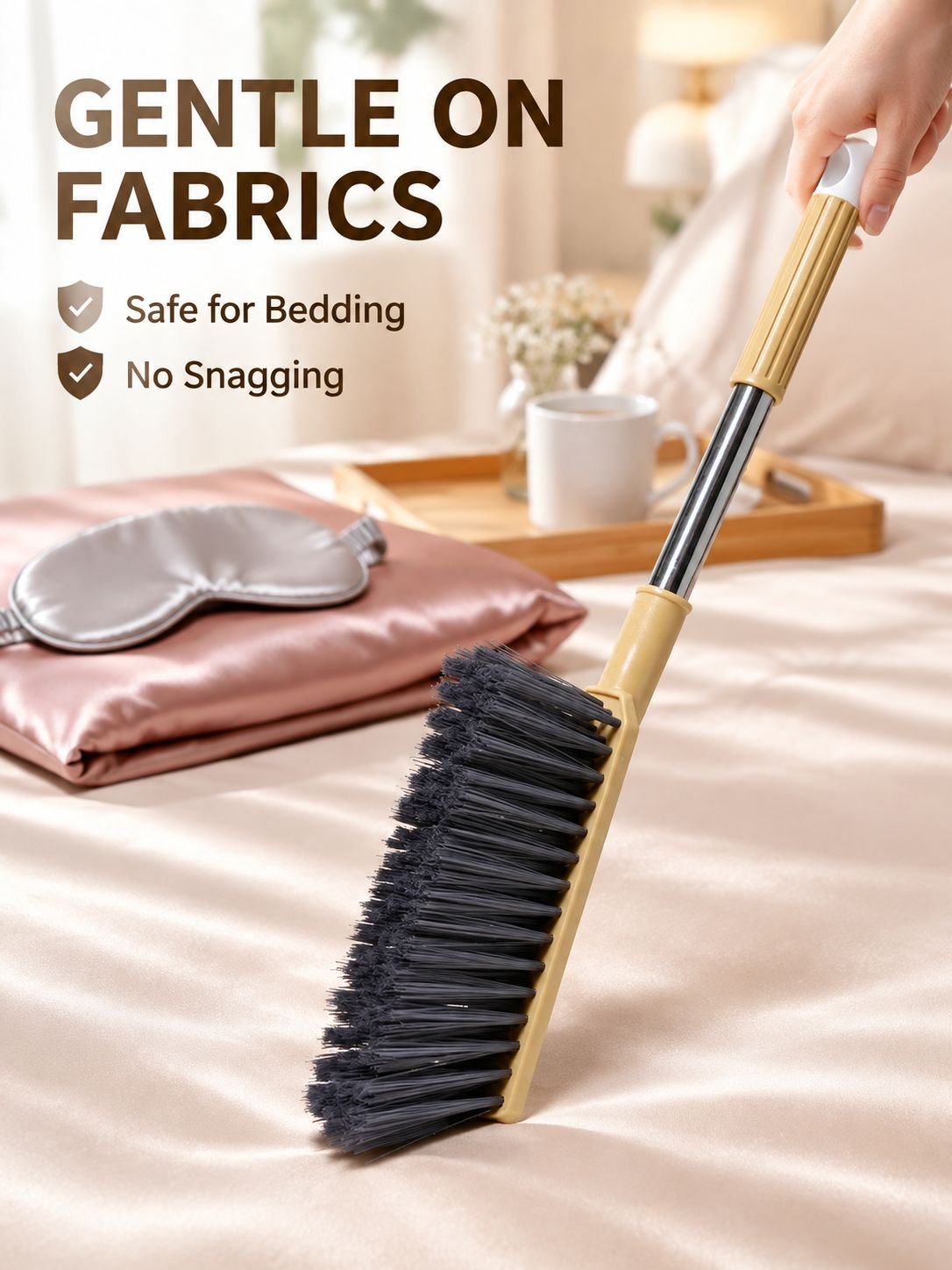 Bed brush sweeping bed brush household bed brush stainless steel long handle household cleaning stud