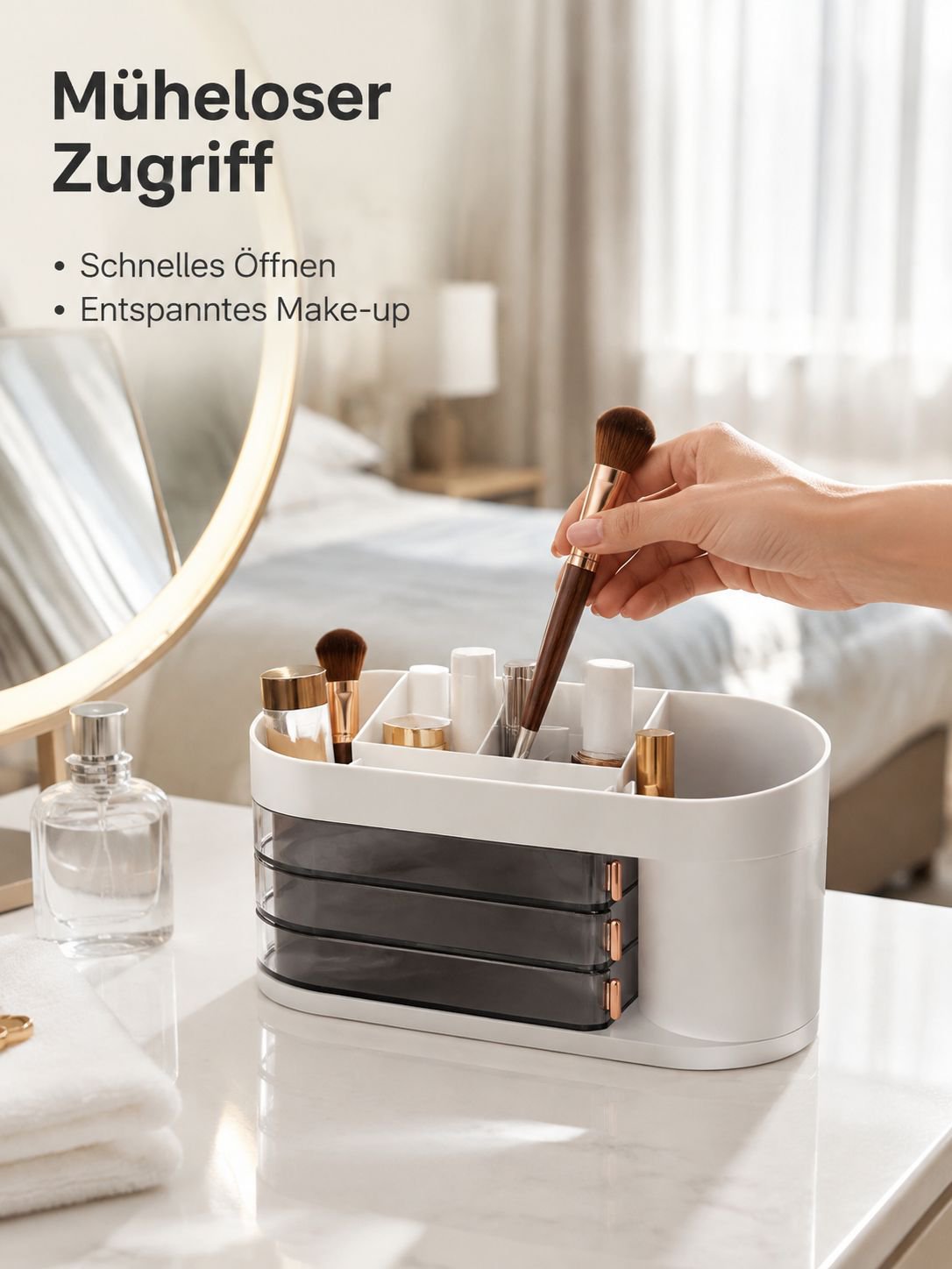 Stilvoller und funktionaler drehbarer Organizer für den Alltag