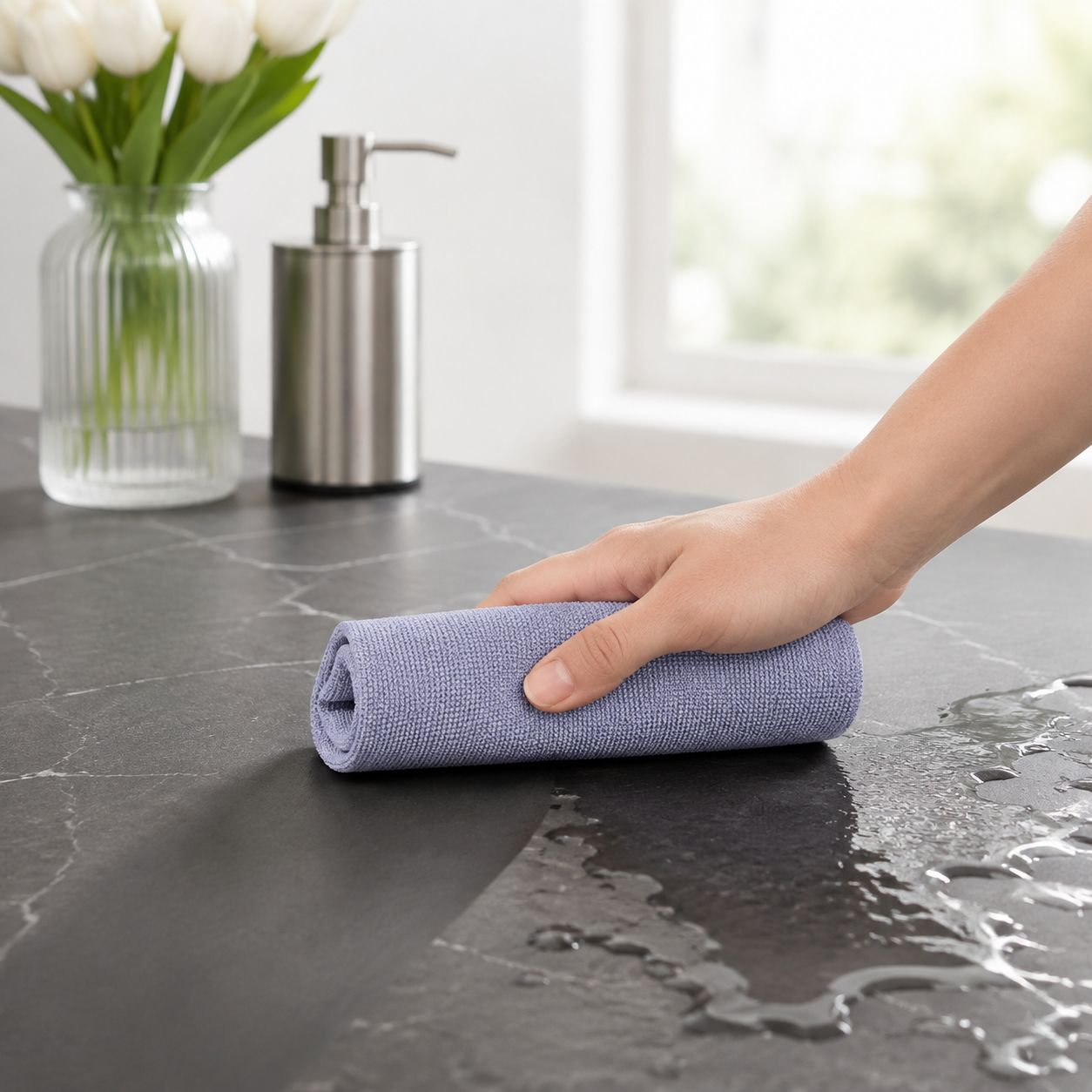 Lazy Microfiber Roll Dishcloth, Thick Tear-Resistant Wet & Dry Hand Wash Cloth
