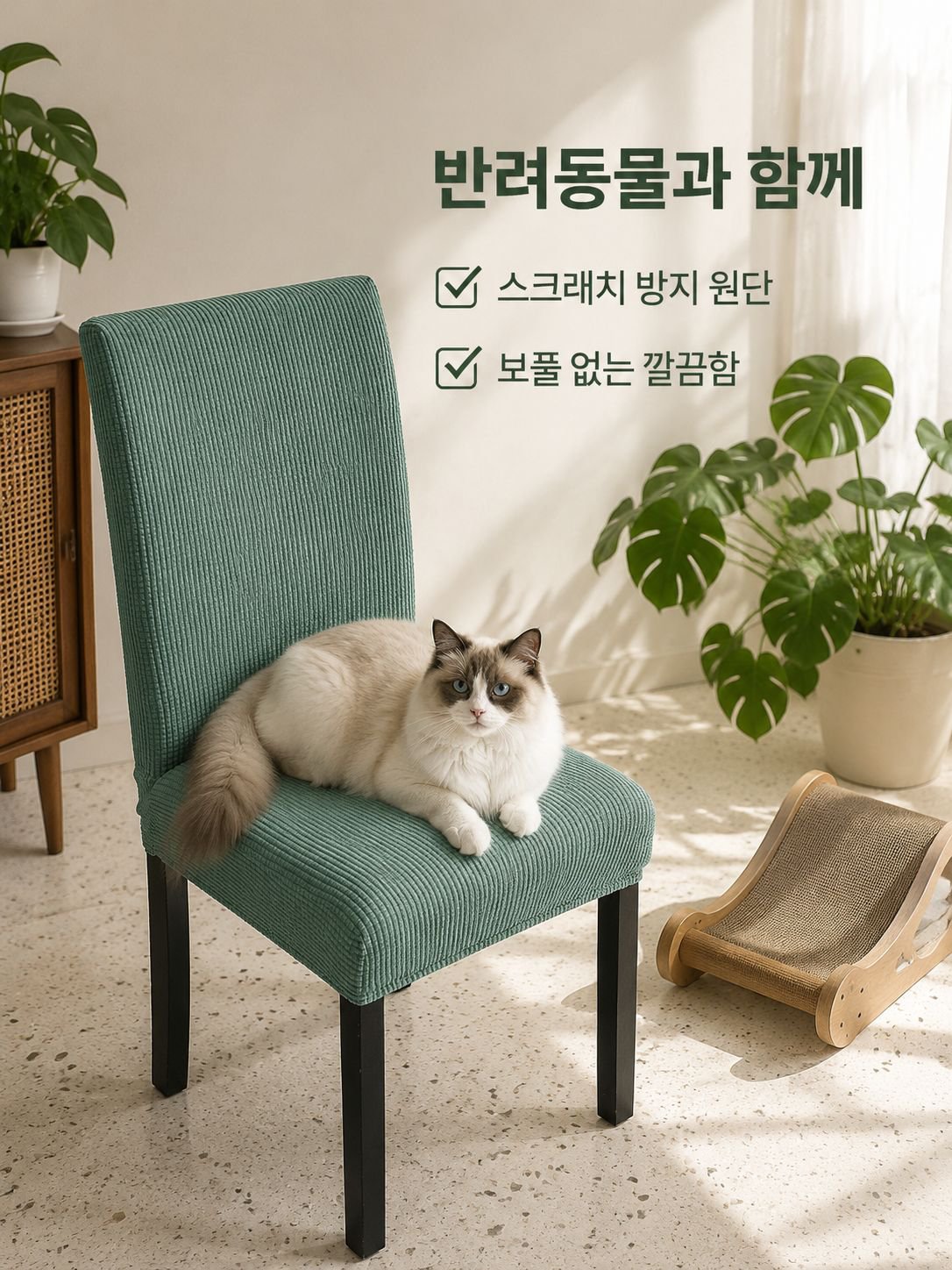 고내구성 친환경 식탁의자 커버 및 쿠션