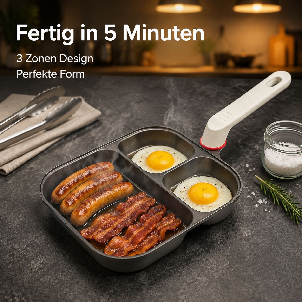 Dreiloch-Bratpfanne für den Hausgebrauch