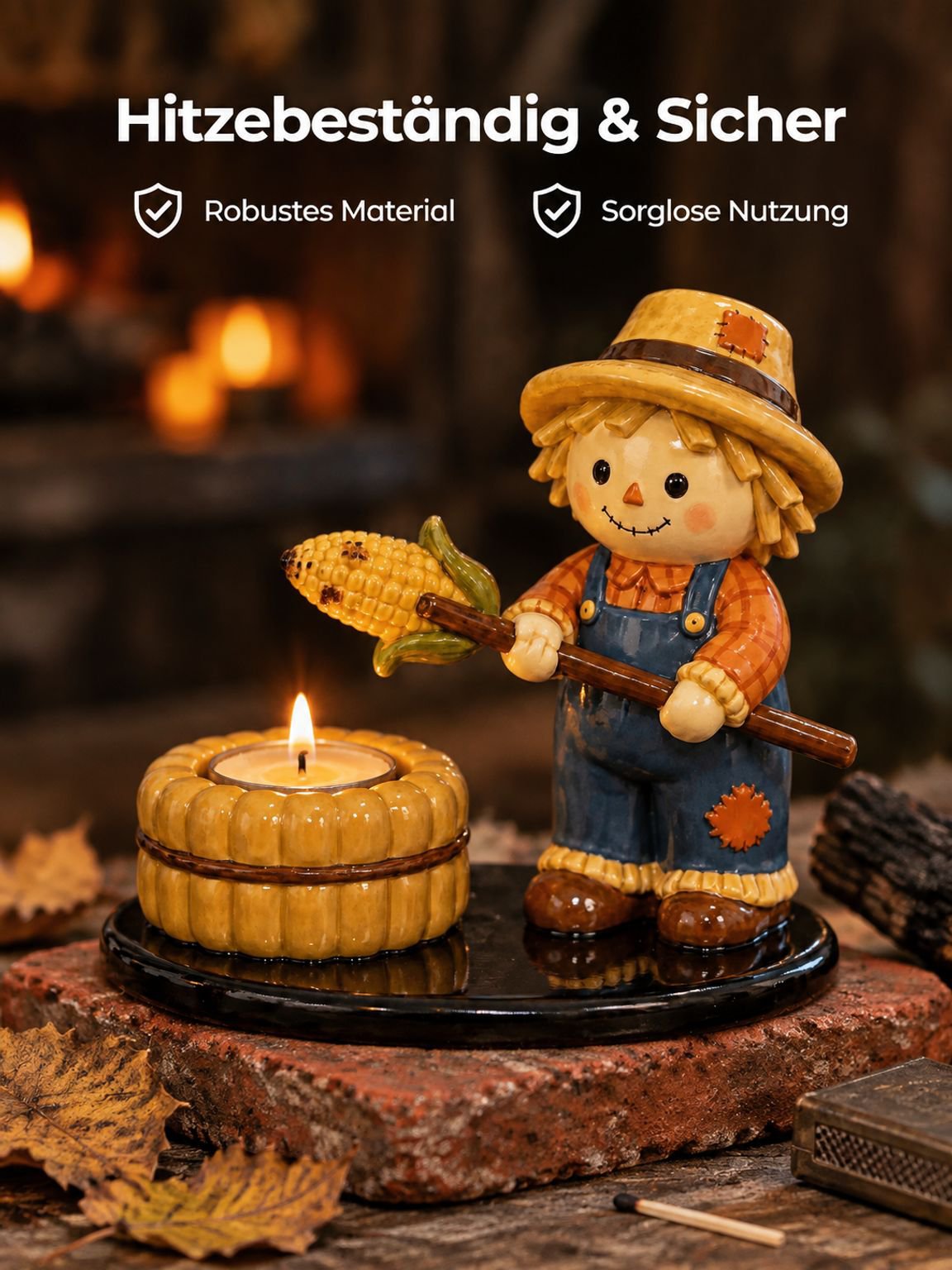Teelichthalter für das Halloween-Lagerfeuer