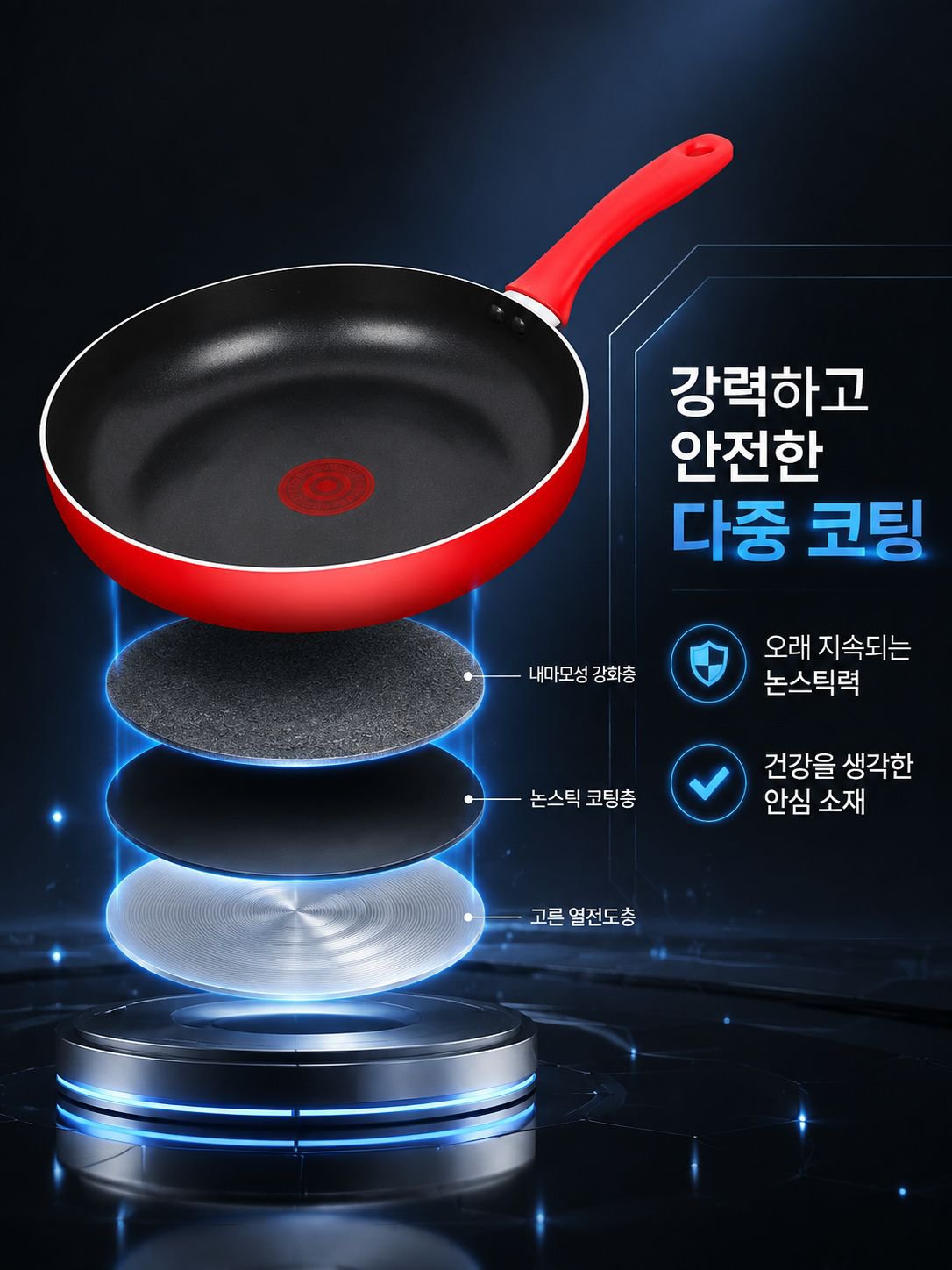 SUPOR 프라이팬의 논스틱 코팅 디테일