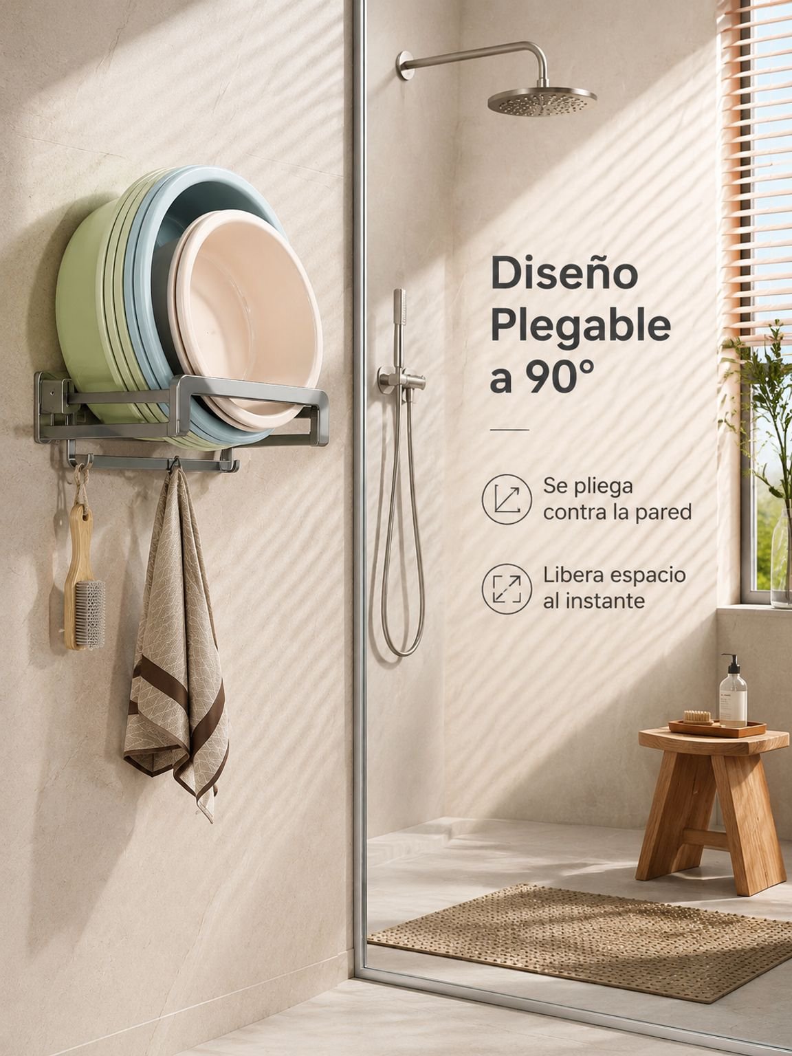Estante de baño sin taladro
