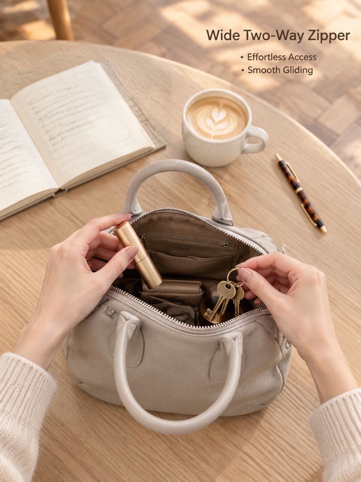 High-Quality Leather Mini Duffle Bag