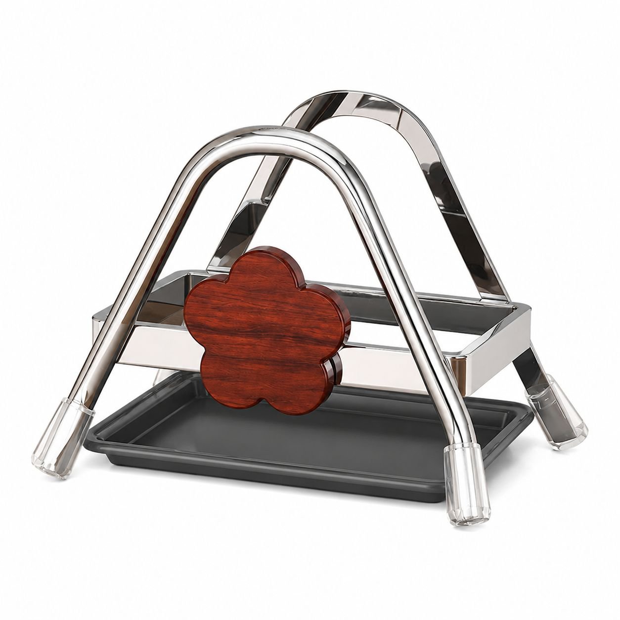 Adjustable Plaid Pattern Chopping Board Storage Rack, Multipurpose Kitchen Organizer