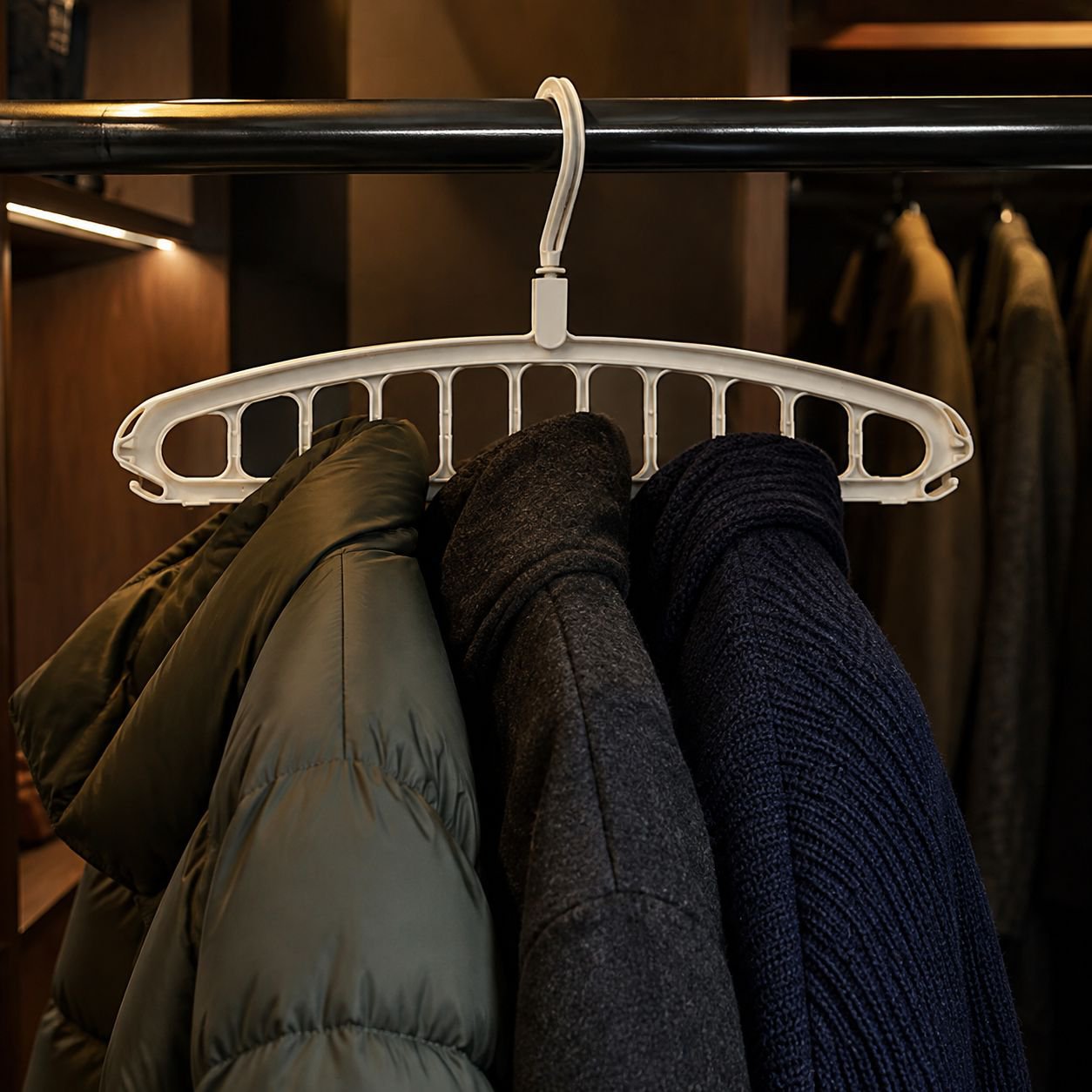 Multi-purpose Seamless Hook for Clothes Storage