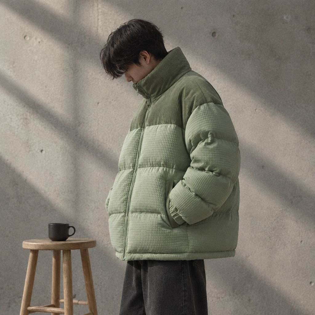 커플 패딩 가을 겨울 기모 차이나 베이커리 패딩 남녀 패션 프린트 패딩