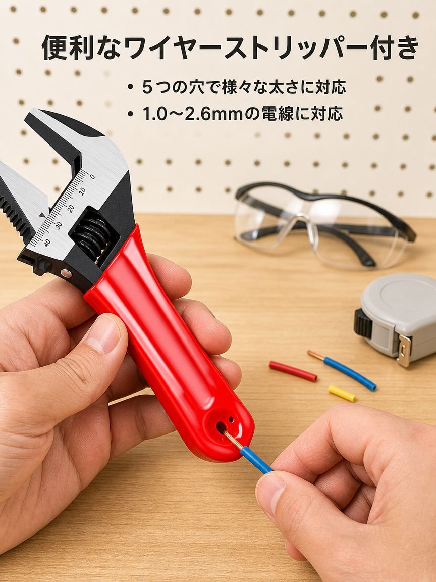 全鋼製超大型開口ショートハンドルモンキーレンチ