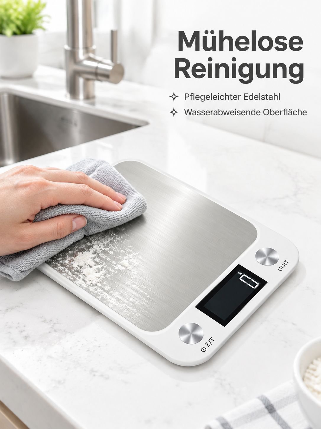 Küchenwaage aus Edelstahl