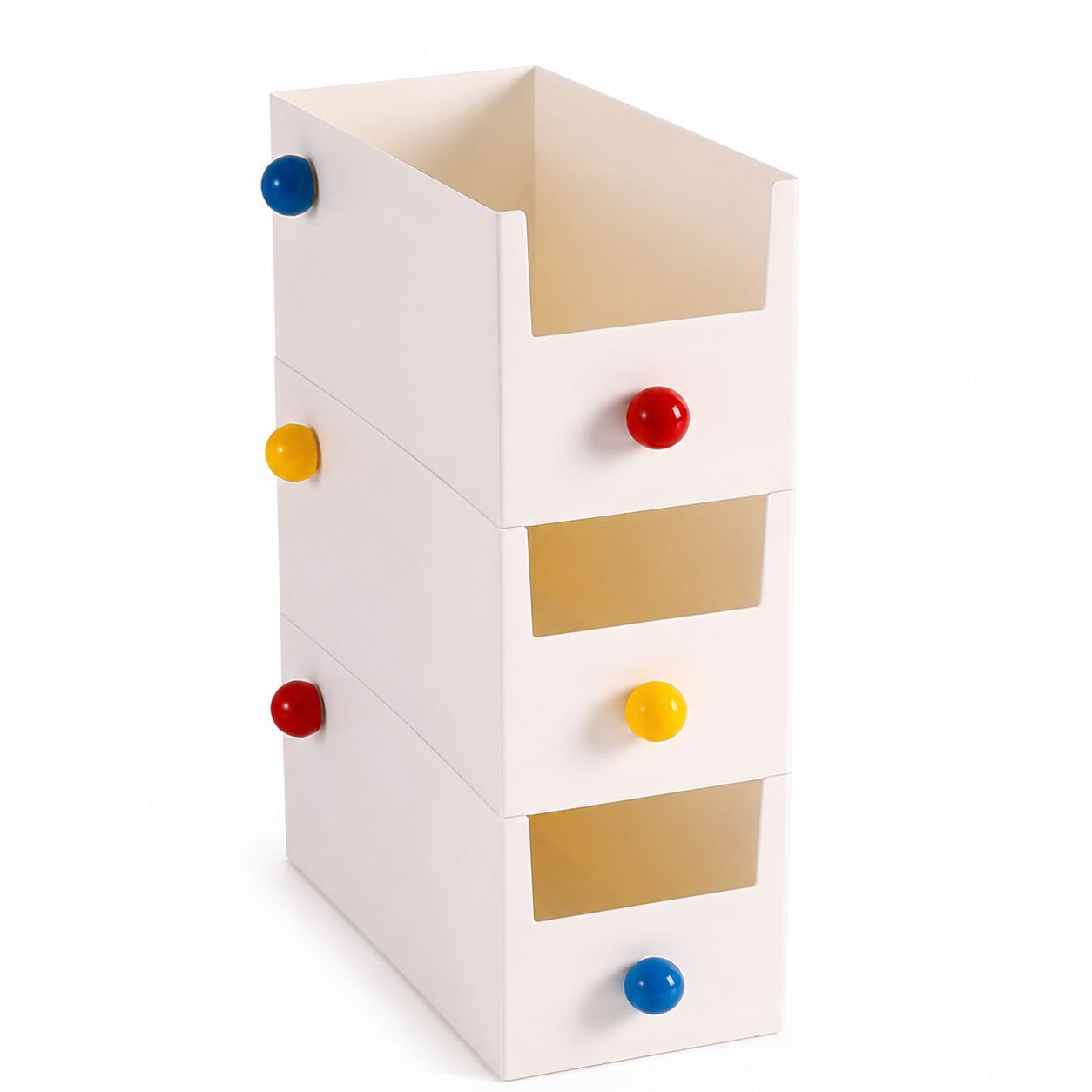 Dormitory Office Multi-Layer Desktop Storage Box, Dopamine Color Stationery Organizer