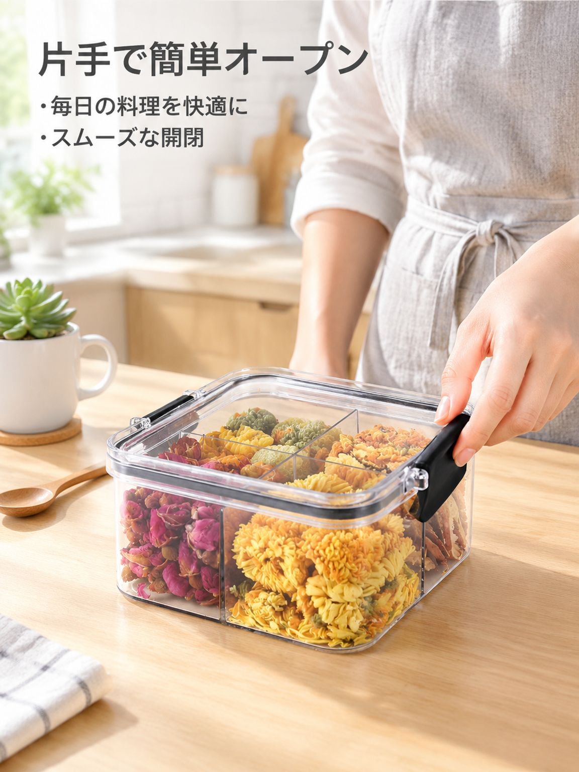 食品級透明キッチン プラスチック密閉保存容器