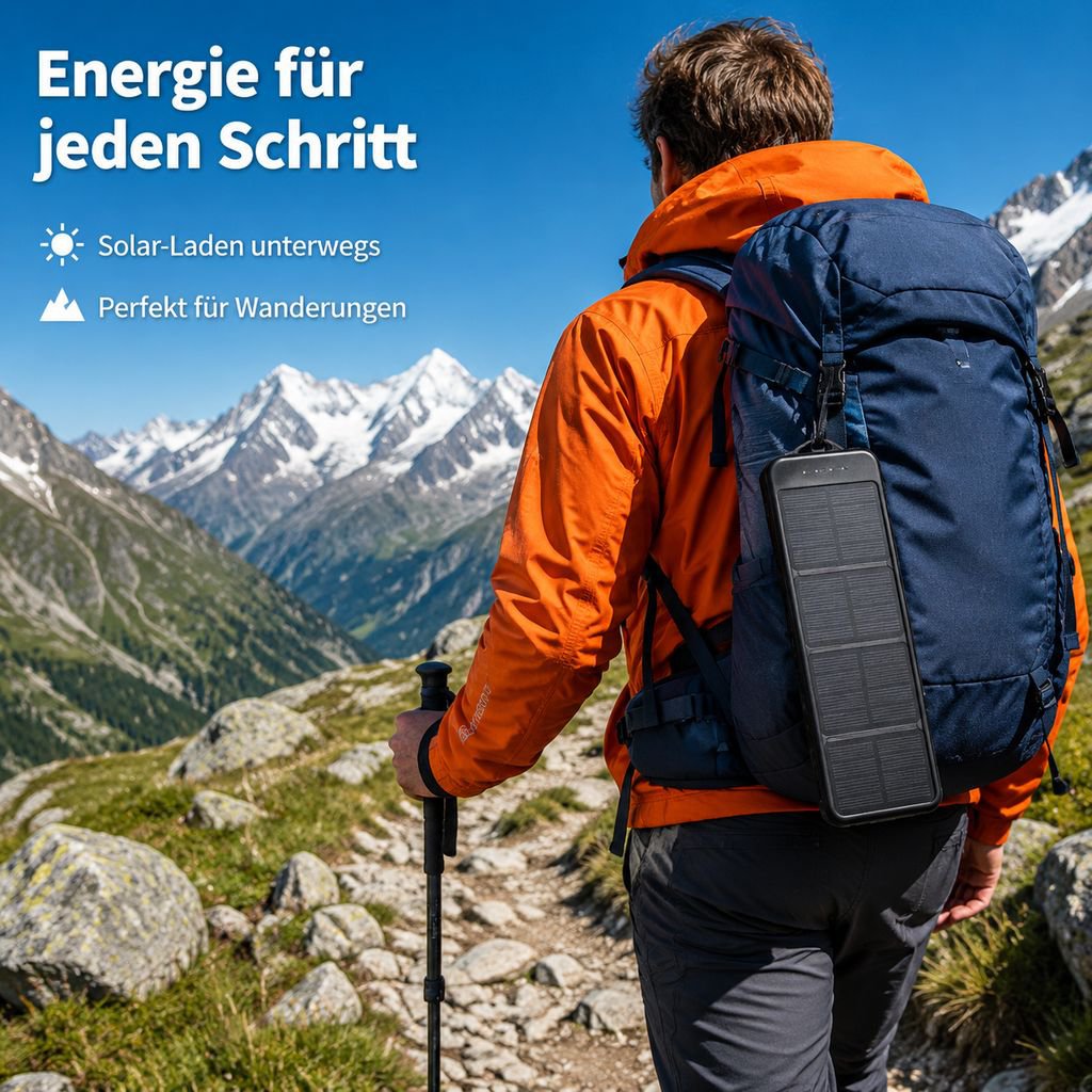 Tragbare Solarpowerbank 20000mAh mit 3C-Zertifizierung
