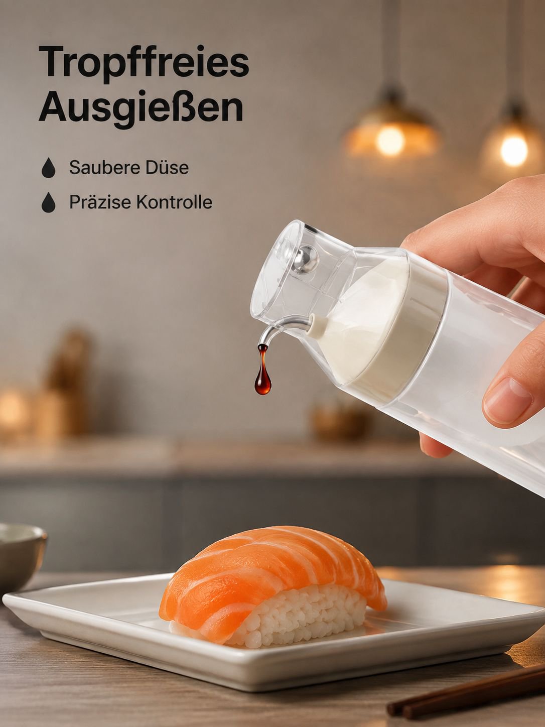 Tropffreie Sojasaucenflasche für Küche und Haushalt