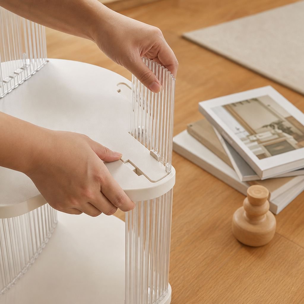 Rotating bookshelf for organizing books and magazines