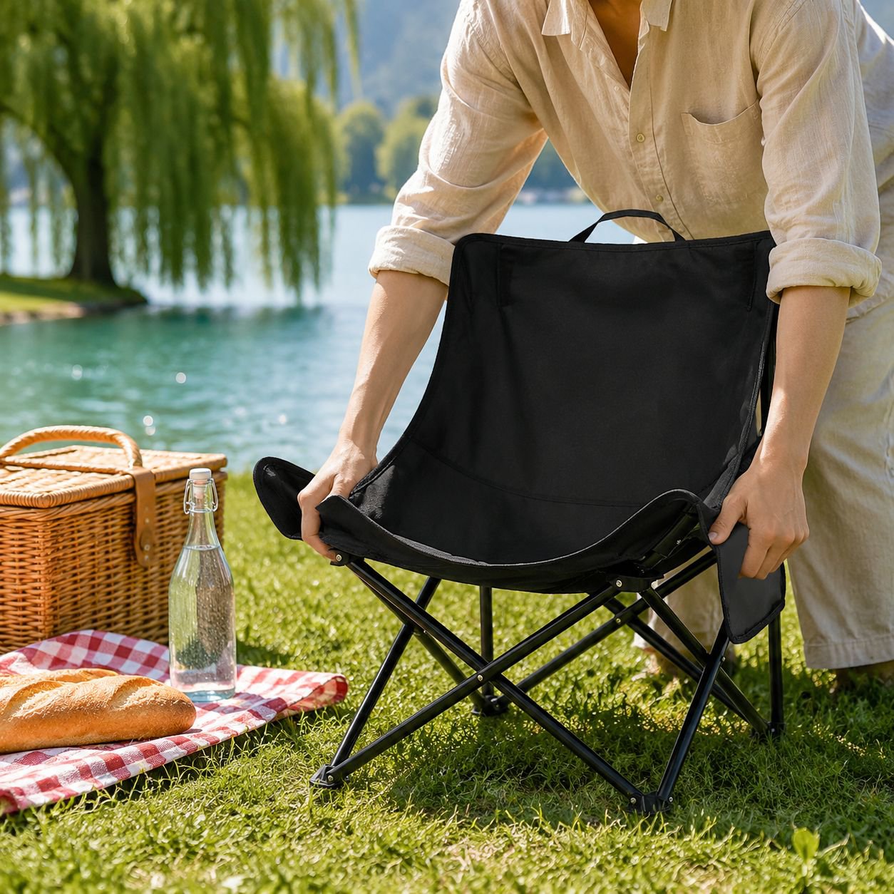 Chaise de jardin pliante portable