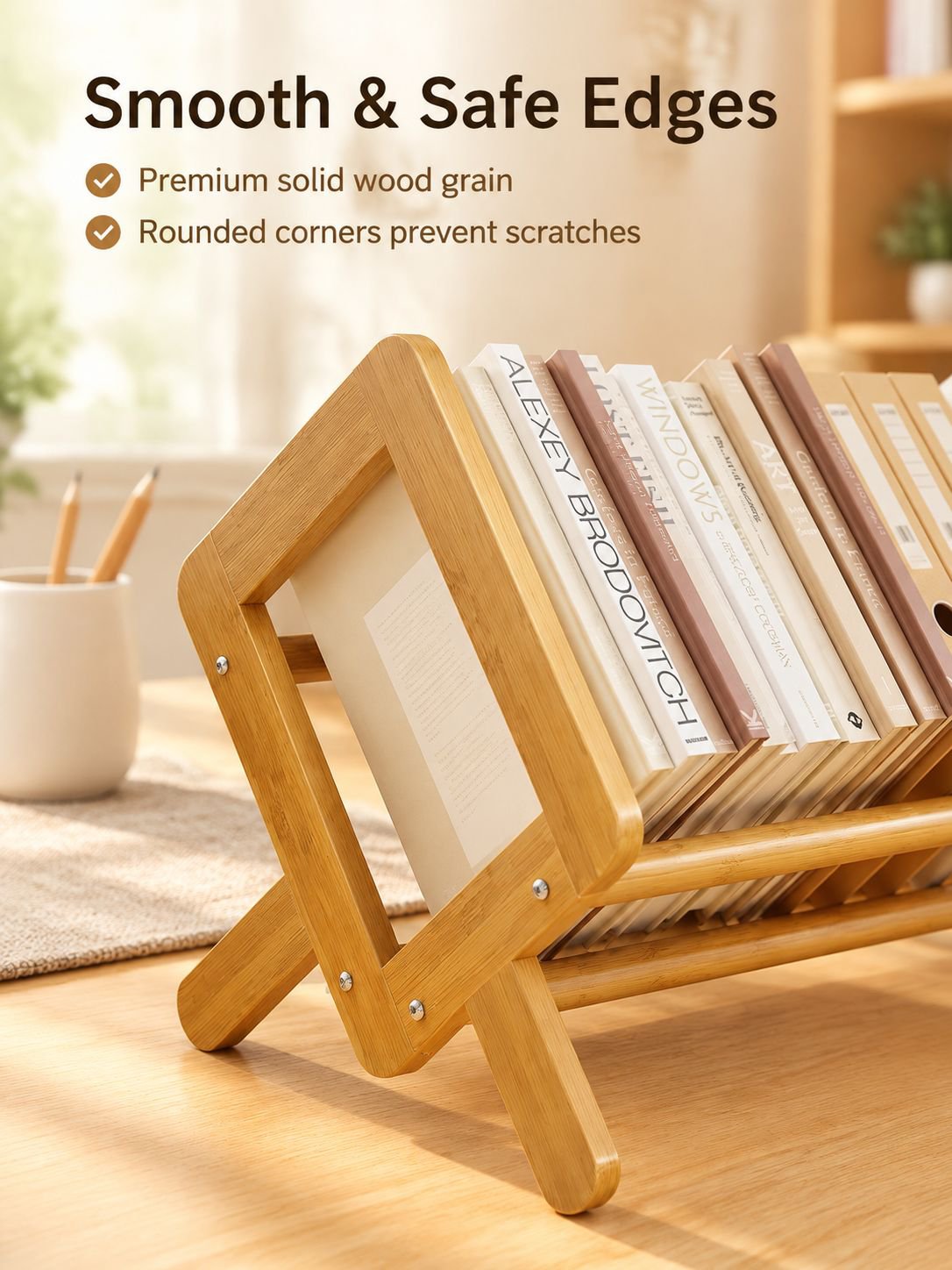 Desktop desk small bookshelf bedside bookcase table storage rack simple bay window shelf rack solid 