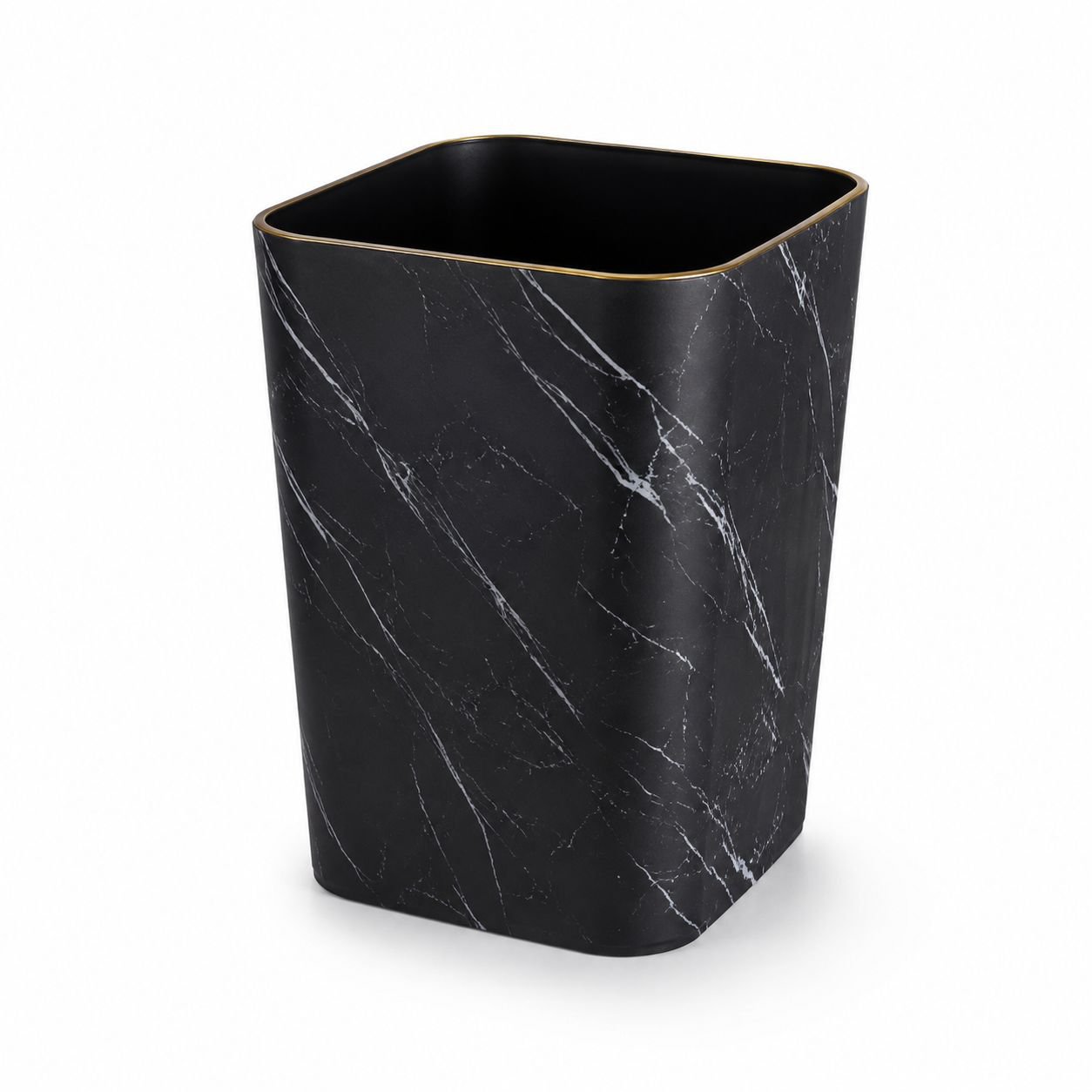 European Style Marble Pattern Trash Can, Luxurious and Elegant for Home Use