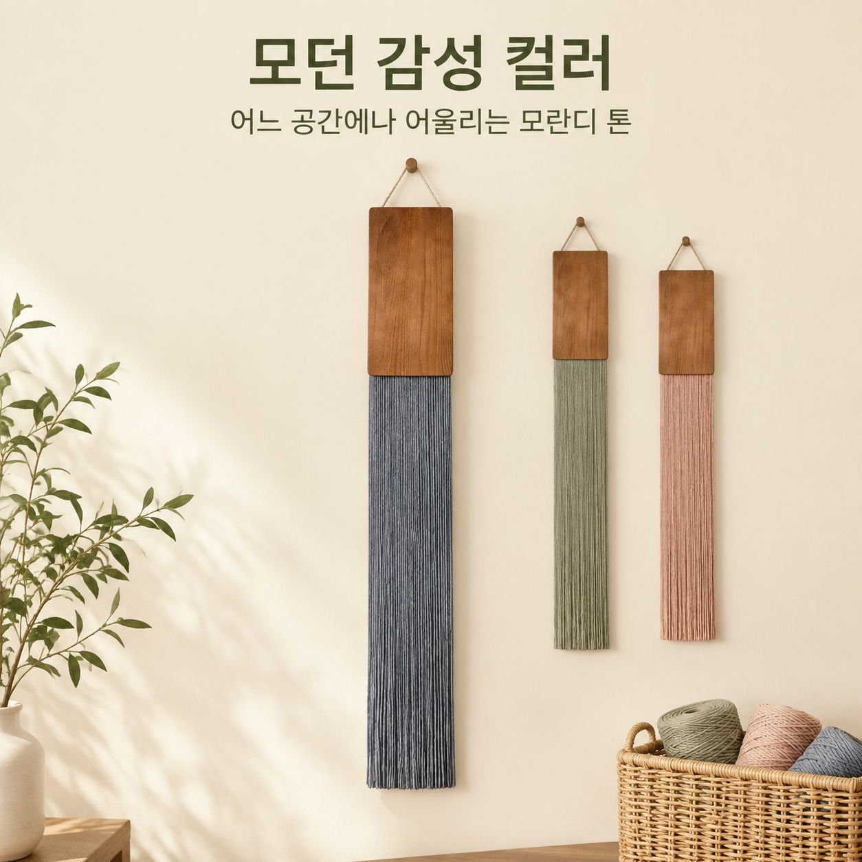 코튼 매크라메 빈티지 월데코 소품