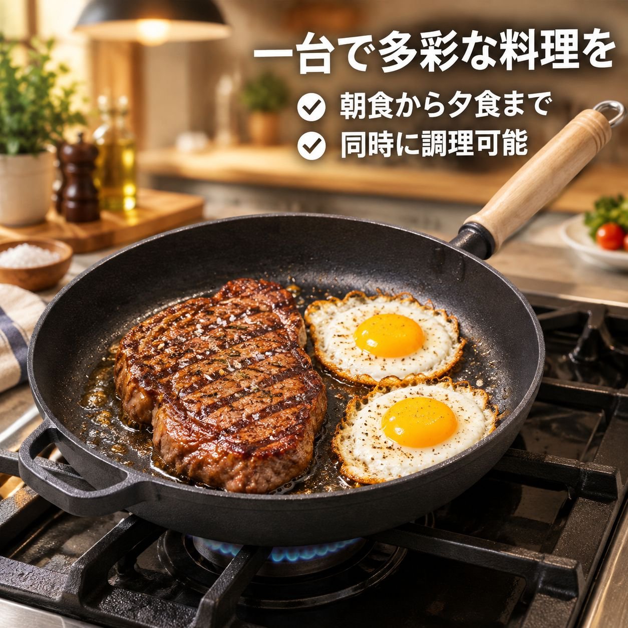 厚手ノンスティックエッグ・ステーキパン