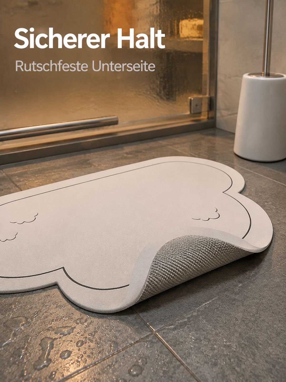 Wasseraufnahme-Badmatte für Toilette