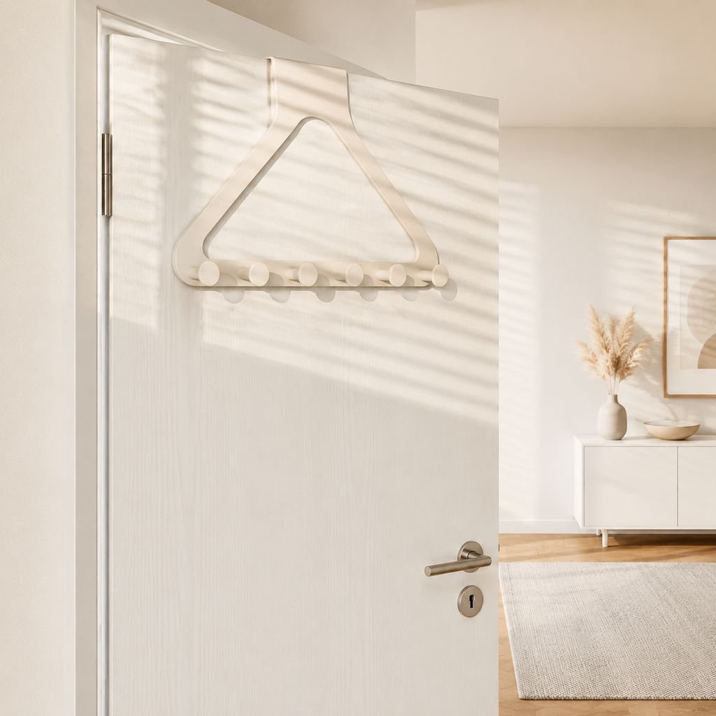 Starker selbstklebender Wandhaken Garderobe für Schlafzimmer und Badezimmer hinter der Tür