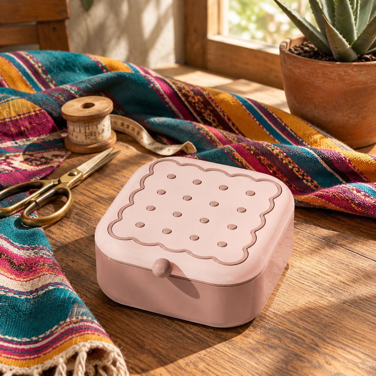 Kit de costura con caja organizadora magnética