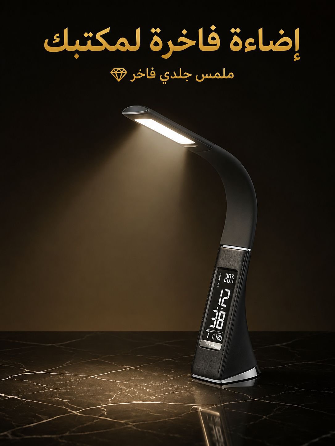 مصباح LED بتصميم إبداعي وملمس جلدي فاخر