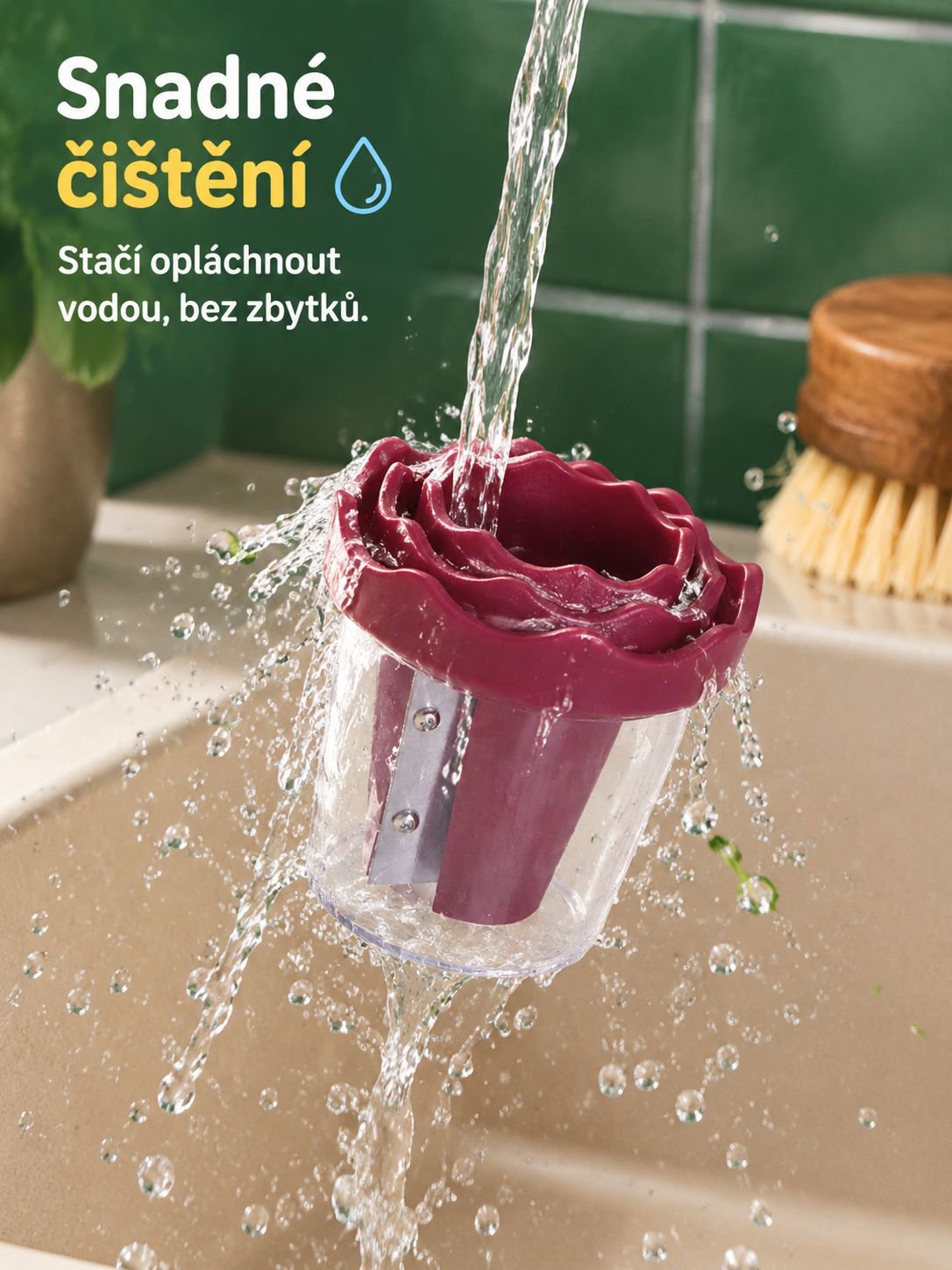 Dekorace talíře zeleninovou růží