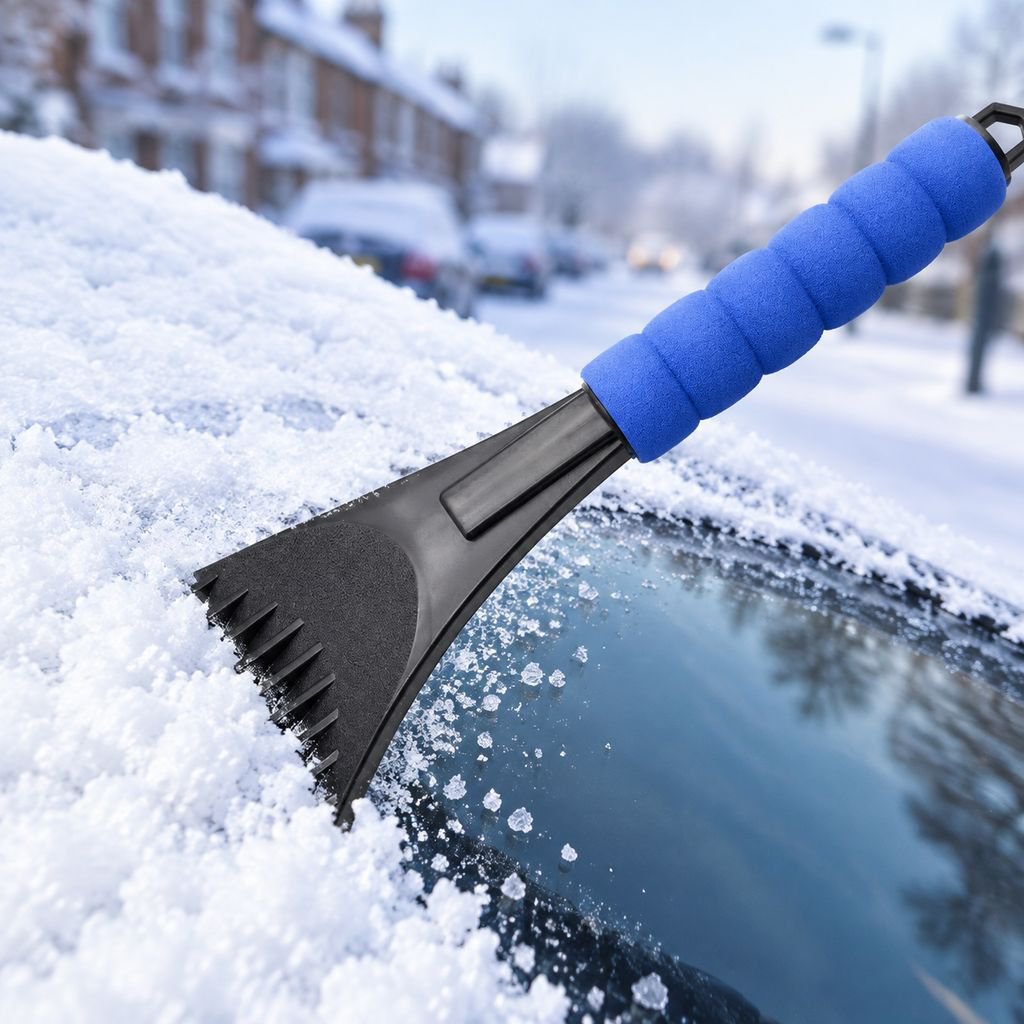Multi-functional snow and ice shovel made from durable materials