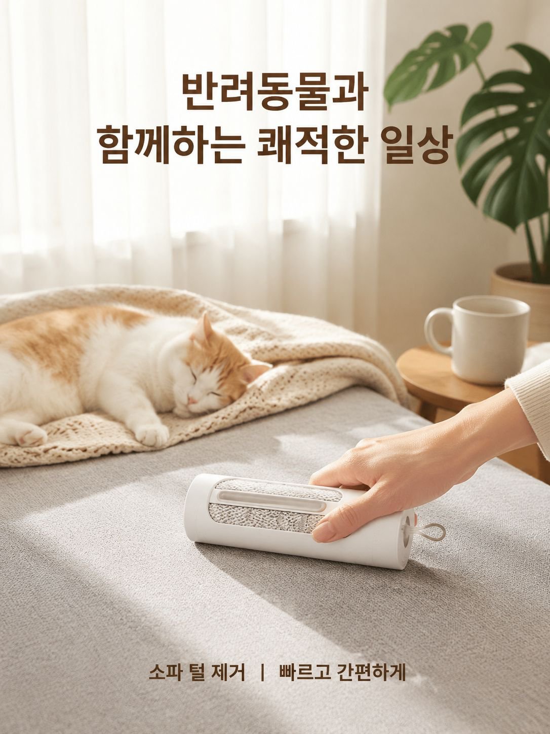 다기능 정전기 고양이 털 브러시
