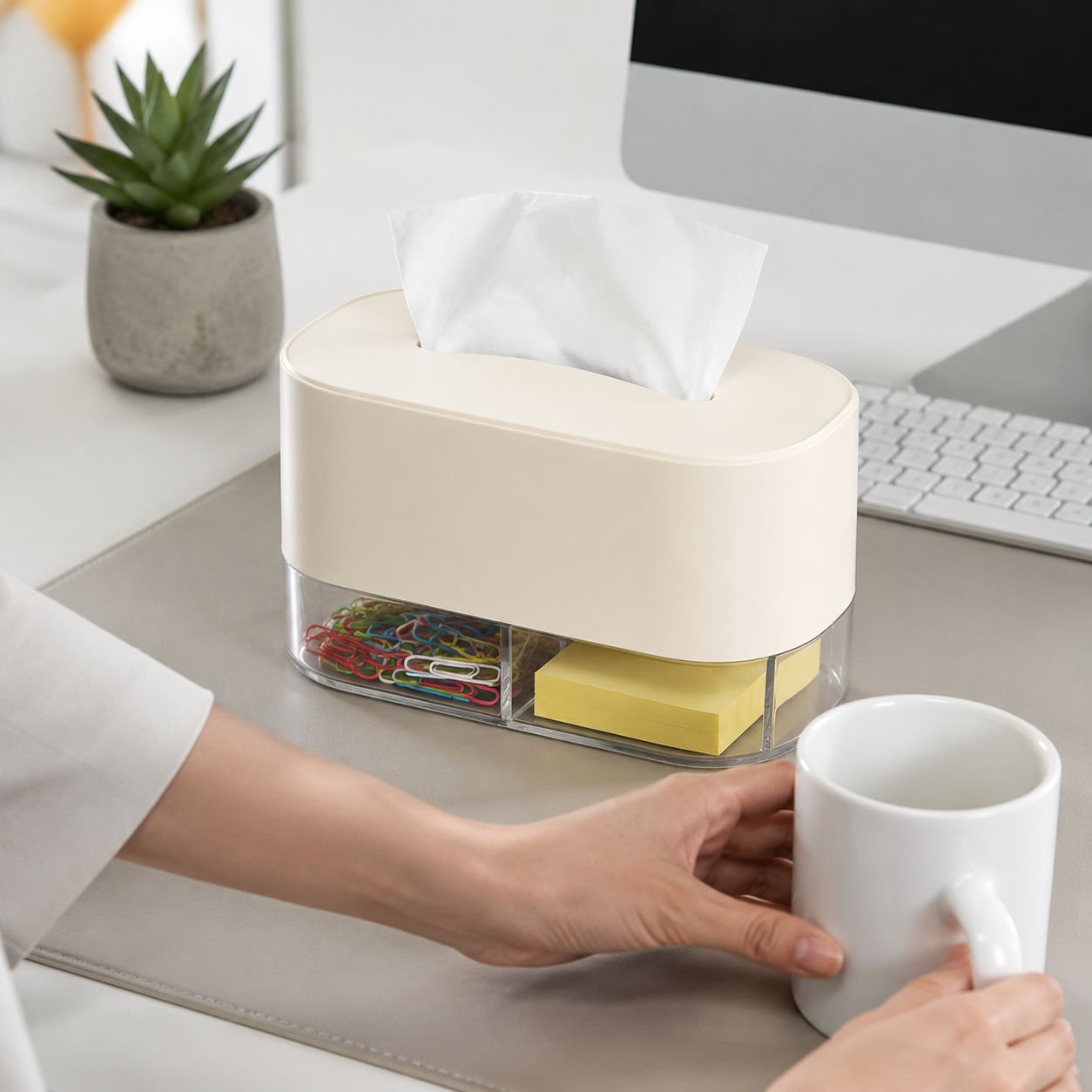 Large aquarium tissue holder for better organization