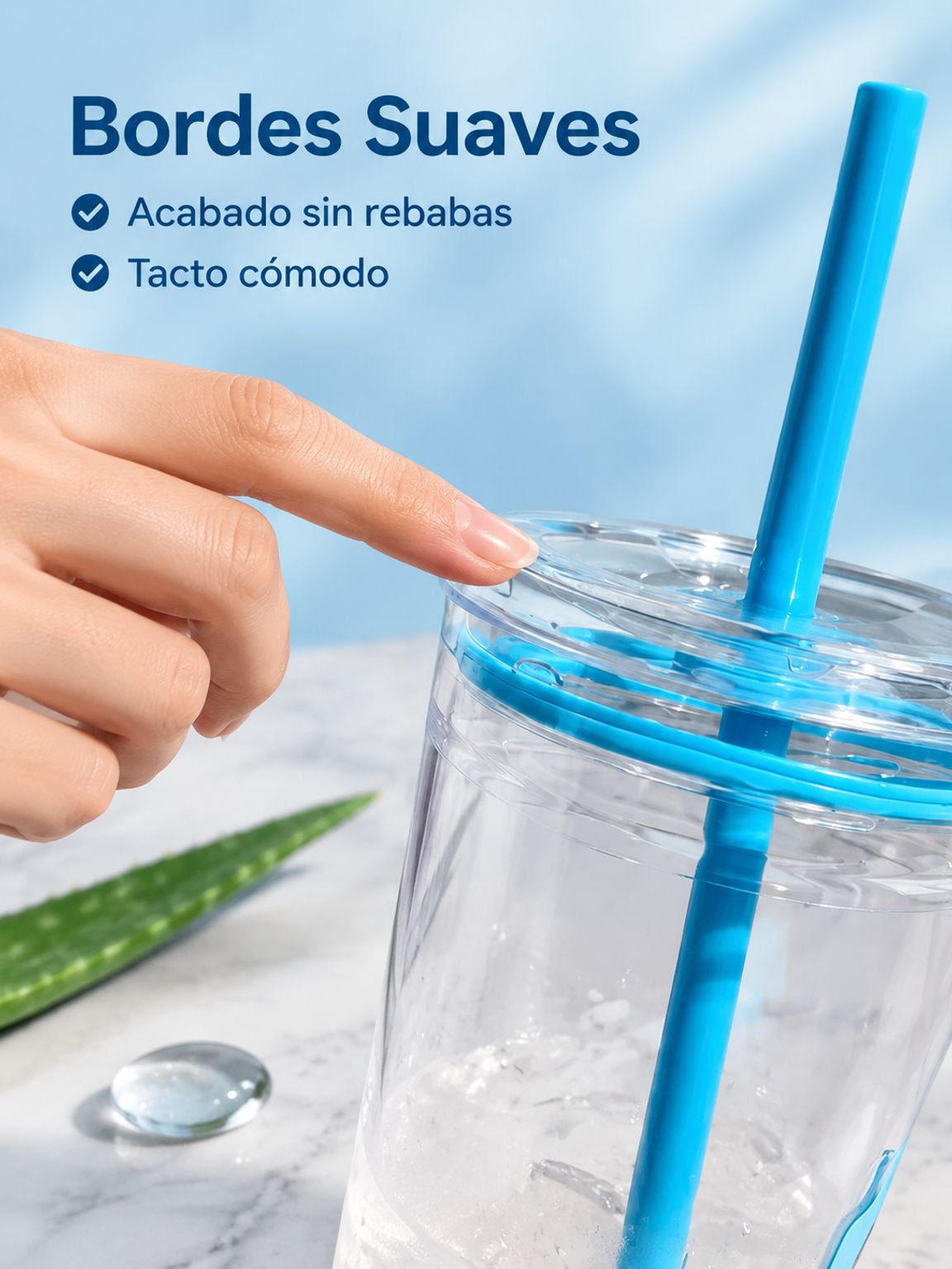 Diseño transparente estilo Tritan del vaso para bebidas