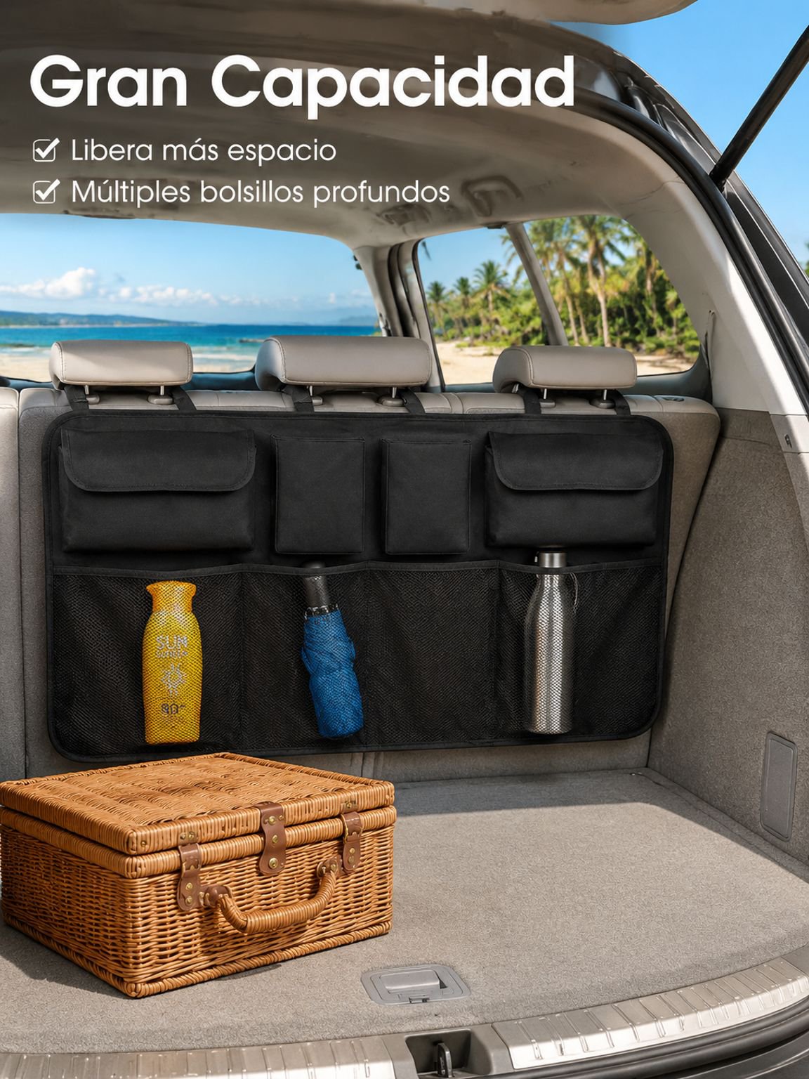 Bolsa de almacenamiento plegable para coche