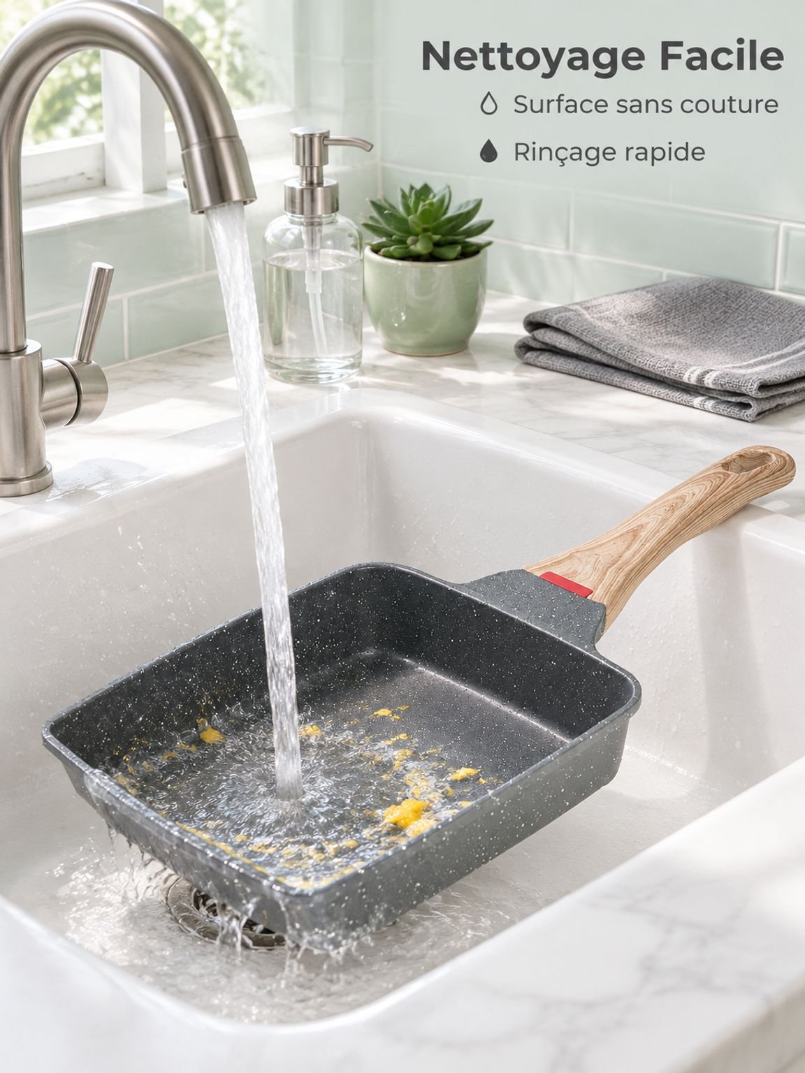 Ustensile de cuisine japonais avec forme carrée pratique