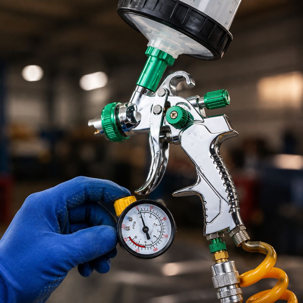 2008 Pneumatic Spray Paint Gun for Cars, High Atomization Spray Gun with 10 Cleaning Bottles, Pressu