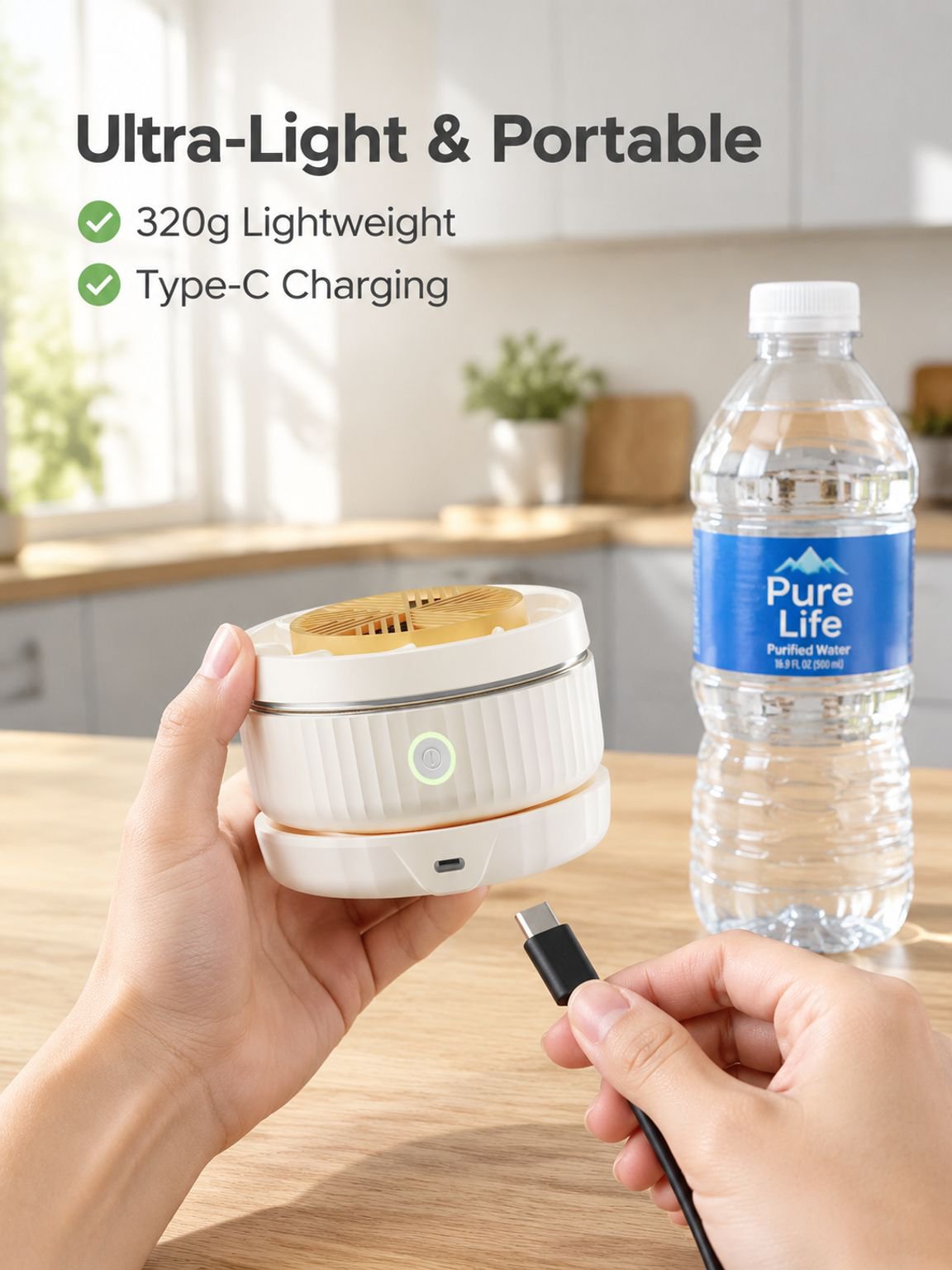 Food-grade wireless fruit and vegetable washer and sterilizer