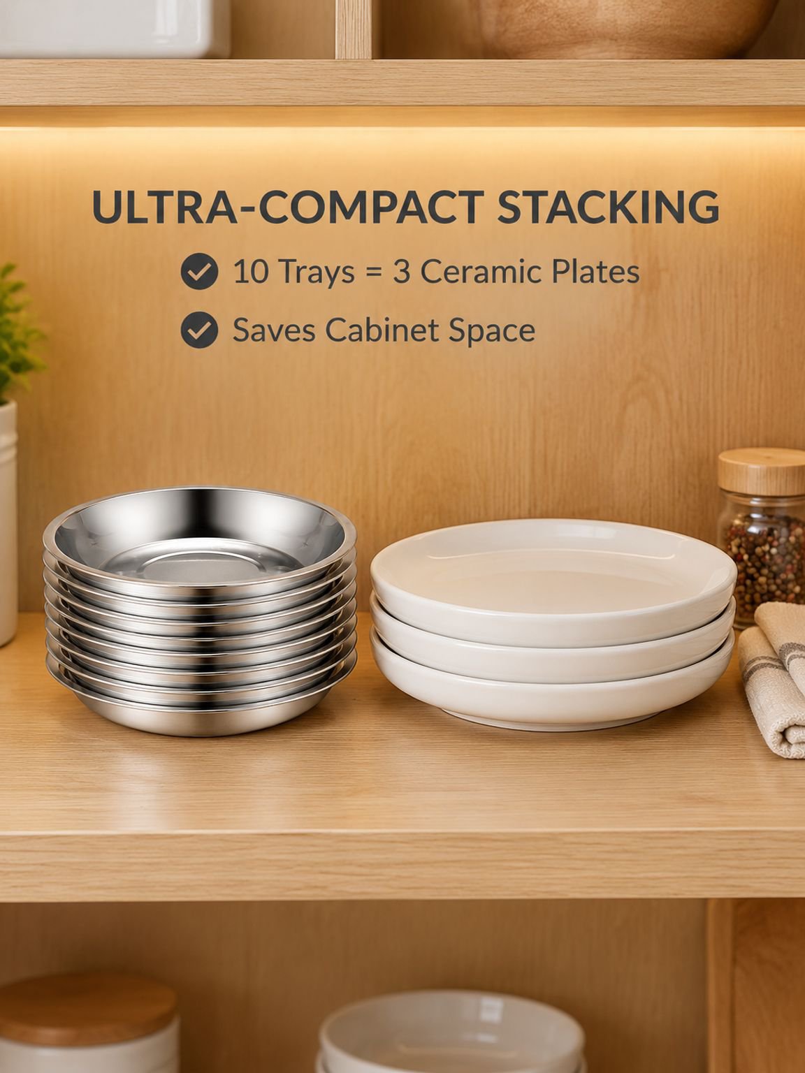Stainless steel tray