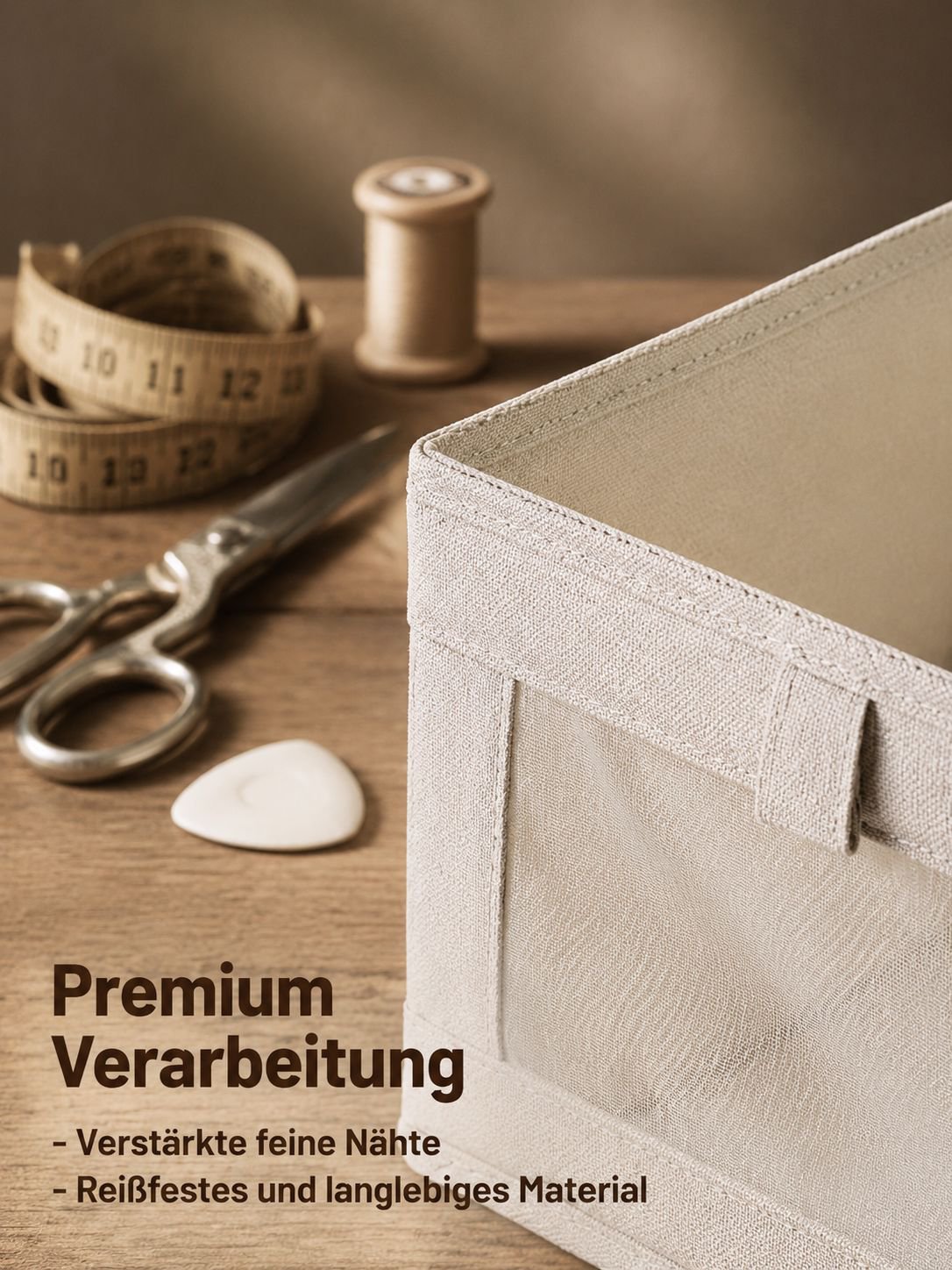 Faltbare Aufbewahrungsbox für platzsparende Organisation