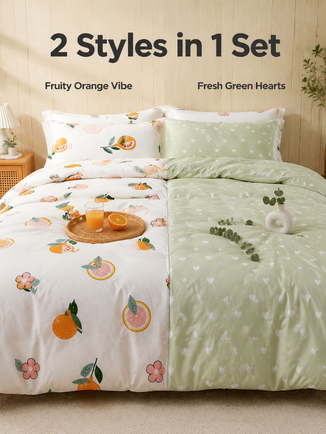 Printed bedding four-piece set