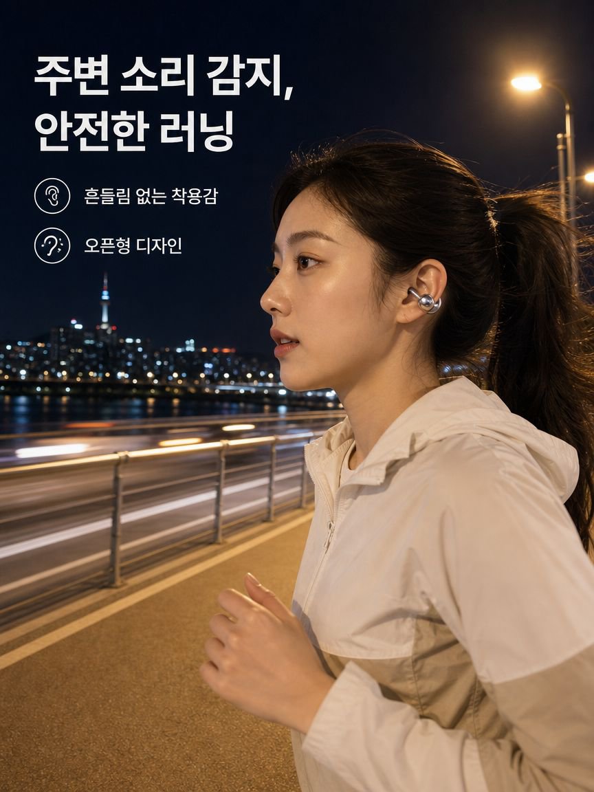 편리하고 실용적인 귀걸이형 블루투스 이어폰