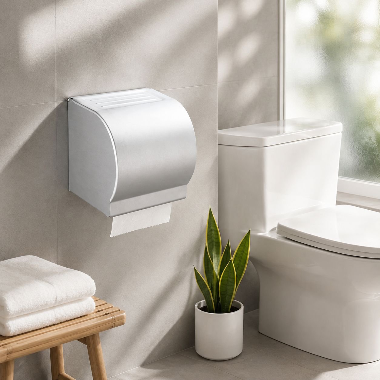 Multi-functional Shockproof Toilet Paper Box, Lightweight and Supports 50kg