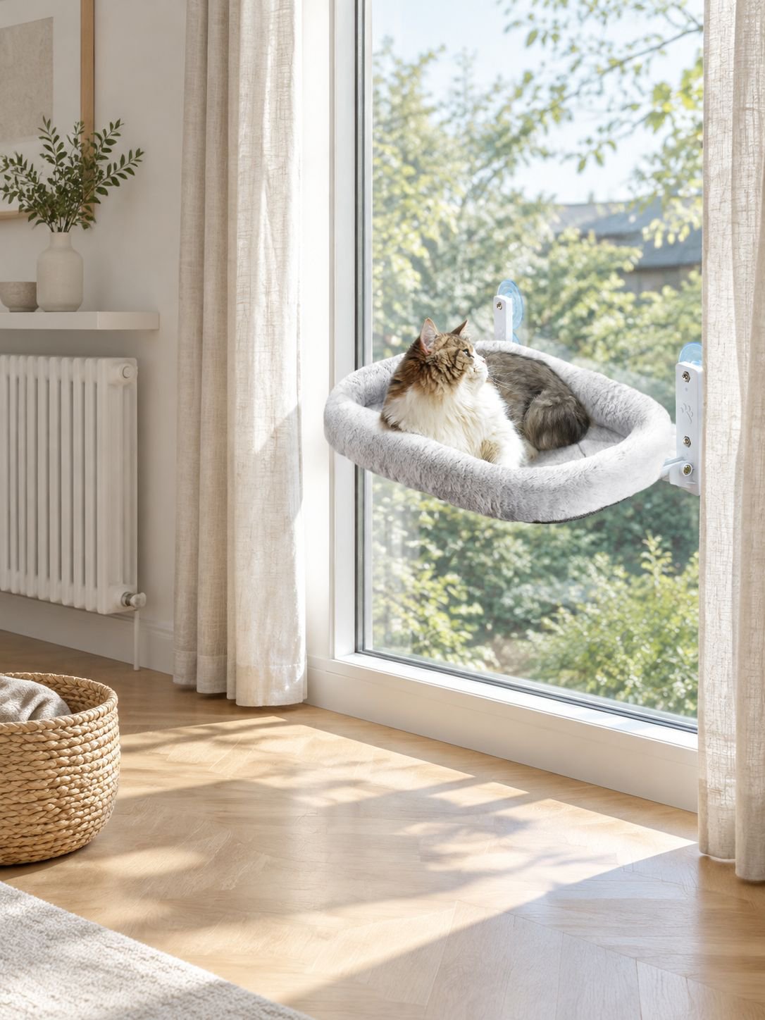 Accessoire de repos pour chat avec ventouses de stabilité