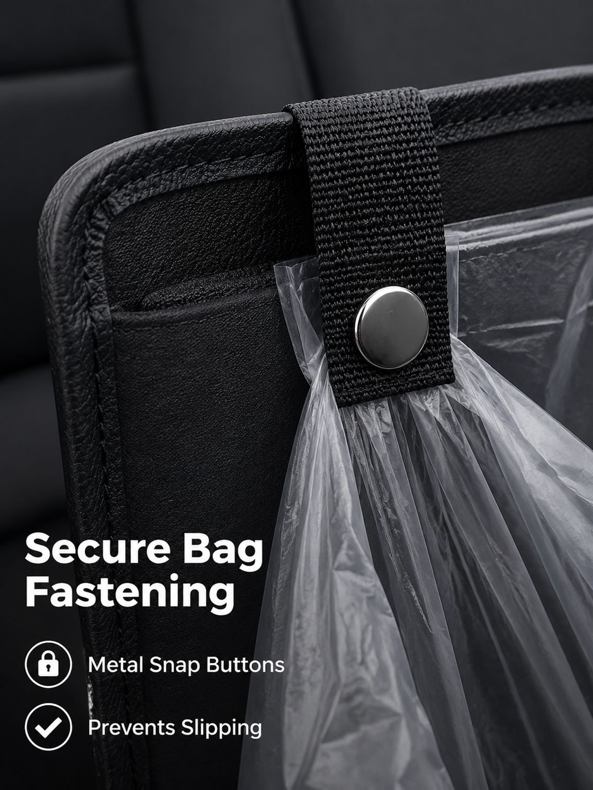 Foldable storage trash can for cars